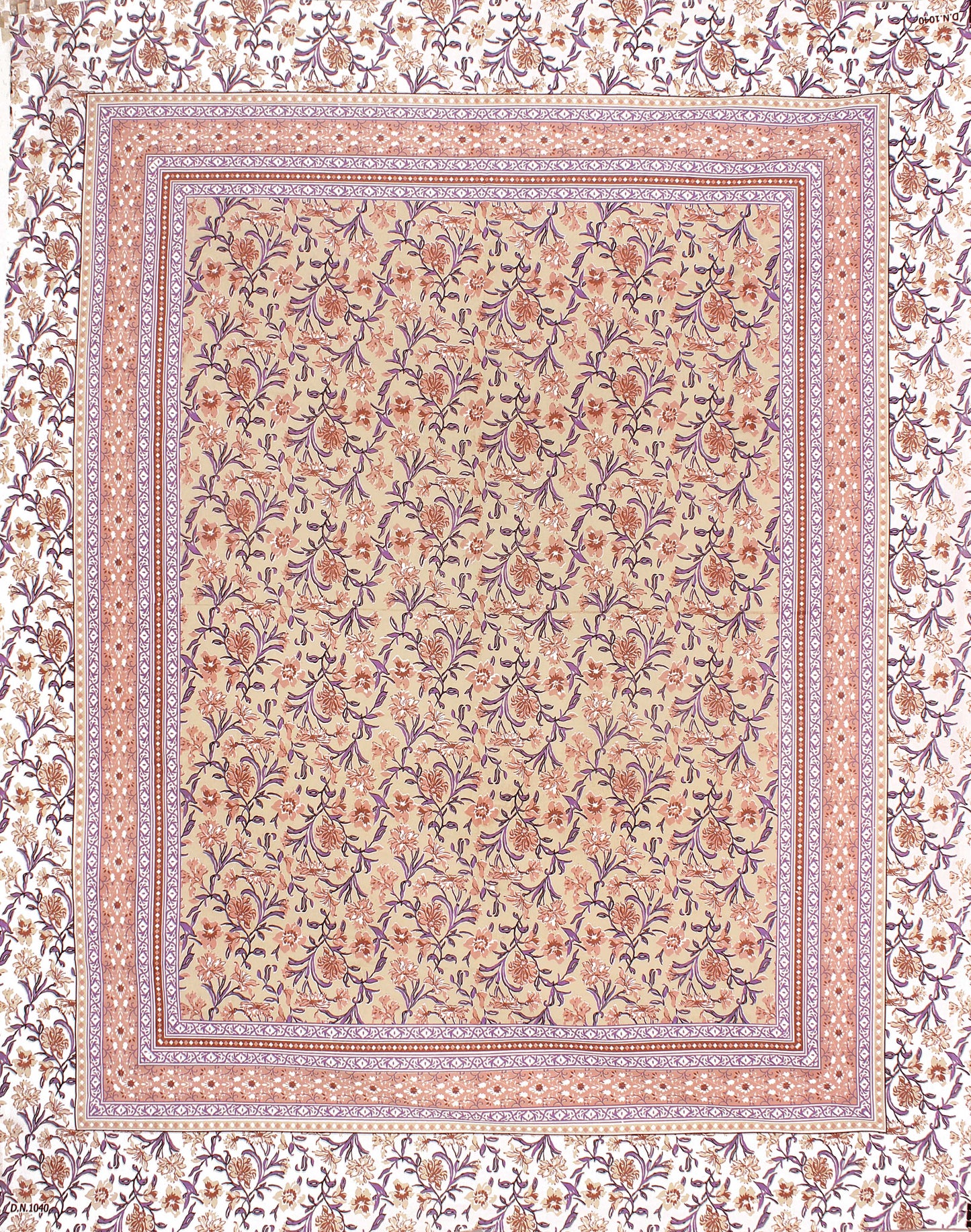 Cotton King Jaipuri Prints Flat Bedsheet (Pack of 1, Multicolor)
