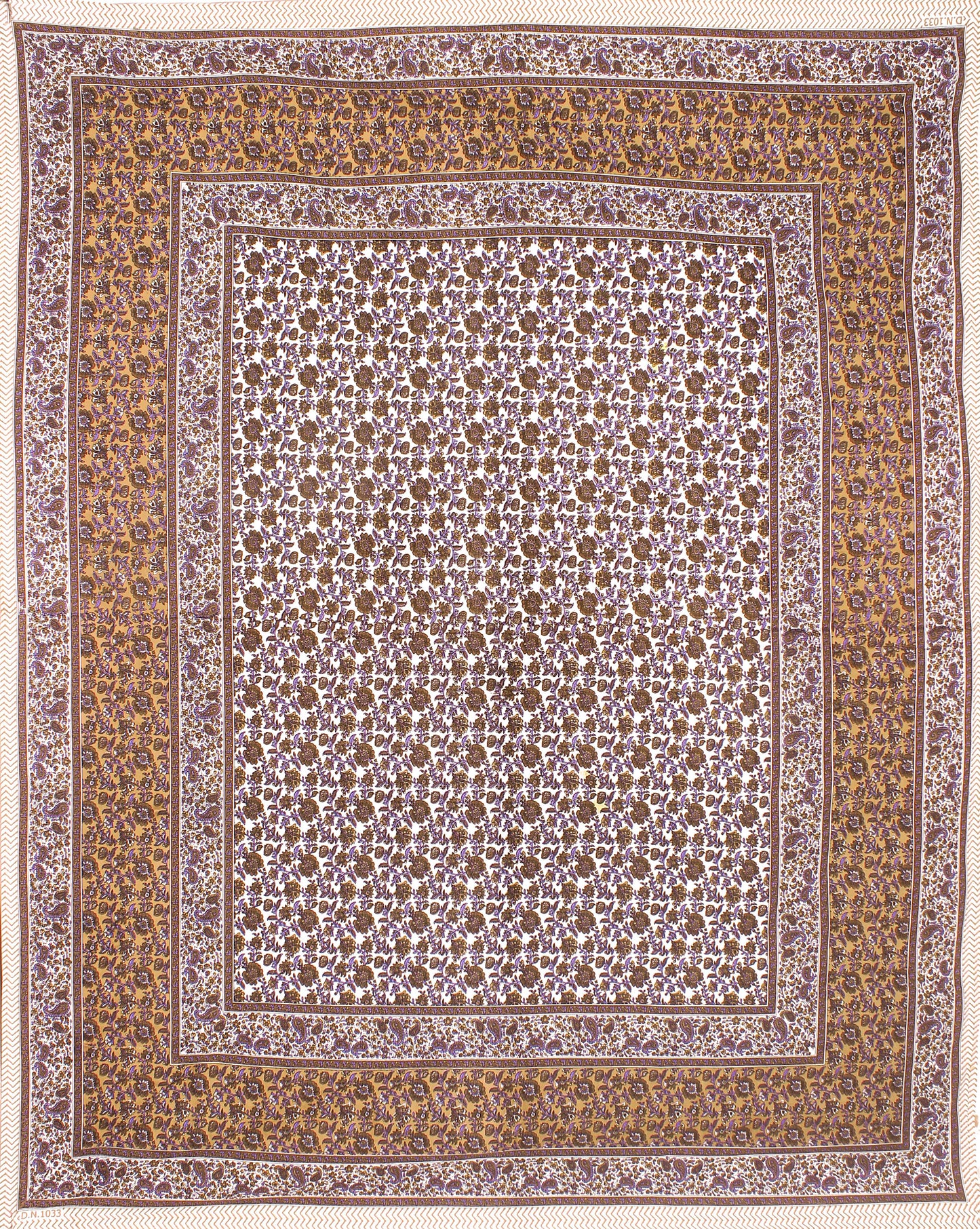 Cotton King Jaipuri Prints Flat Bedsheet (Pack of 1, Multicolor)