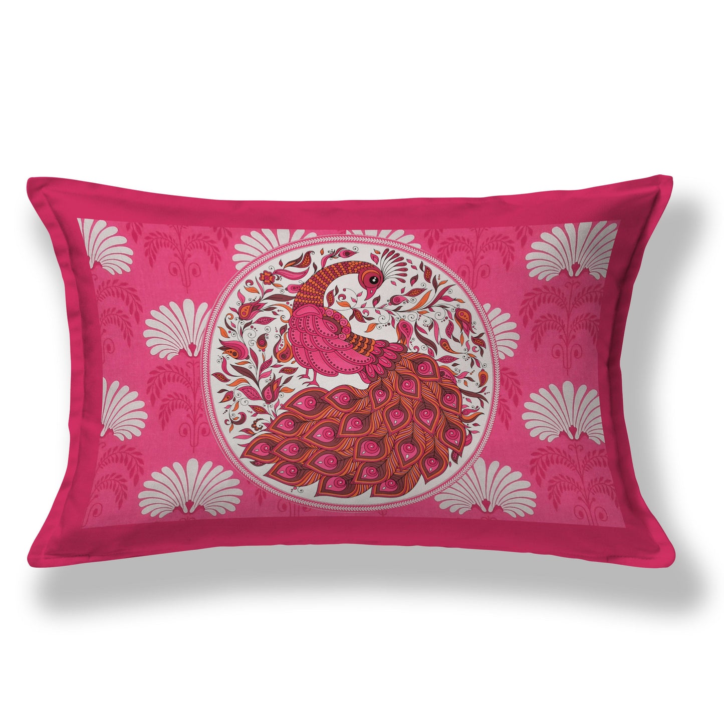Dancing Peacock Printed Cotton single Bed Sheet With 1 Pillo Cover ?