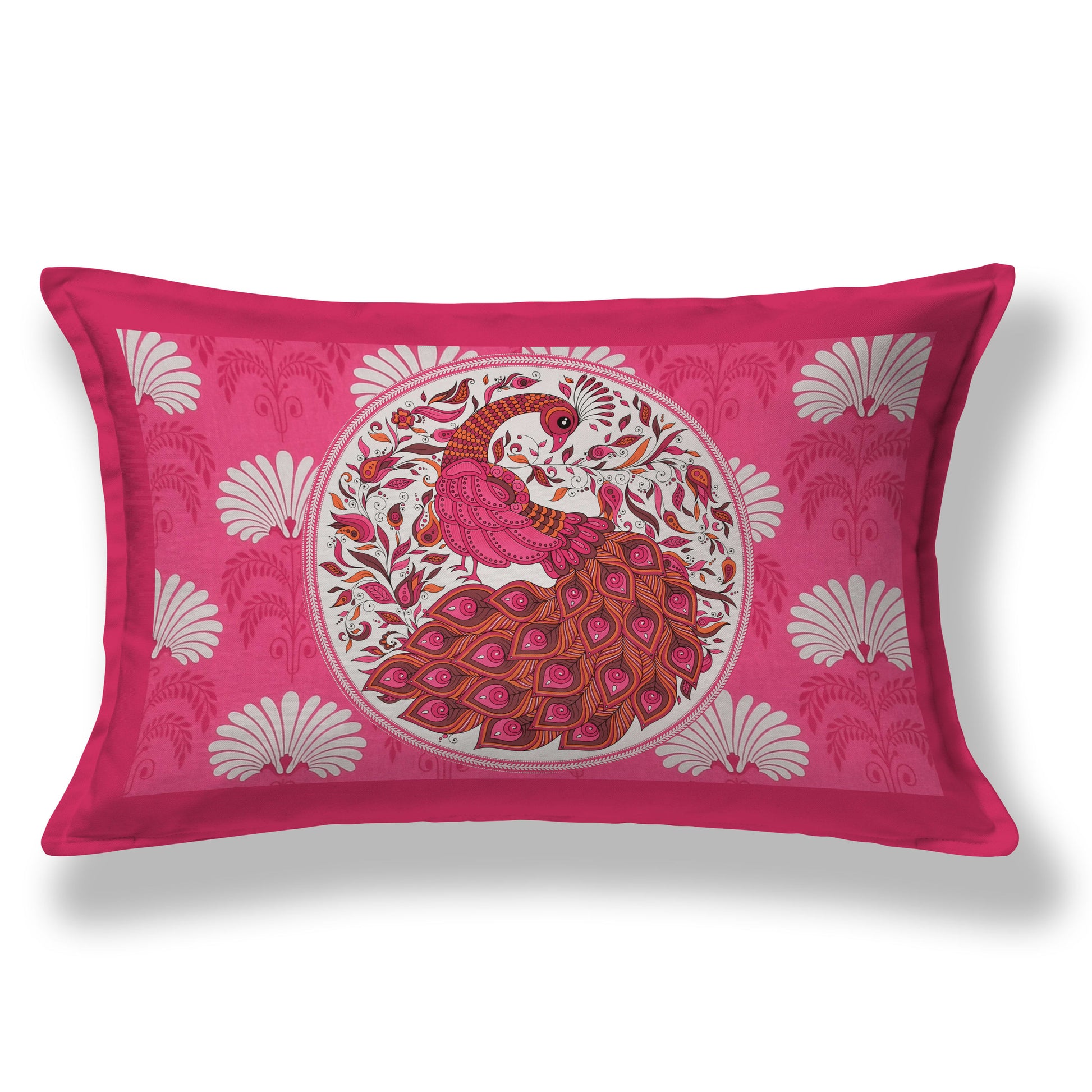 Dancing Peacock Printed Cotton single Bed Sheet With 1 Pillo Cover ?