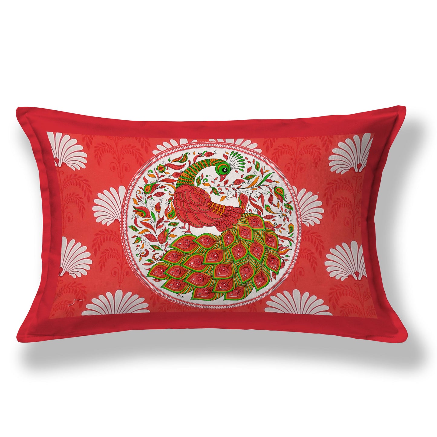 Dancing Peacock Printed Cotton single Bed Sheet With 1 Pillo Cover ?