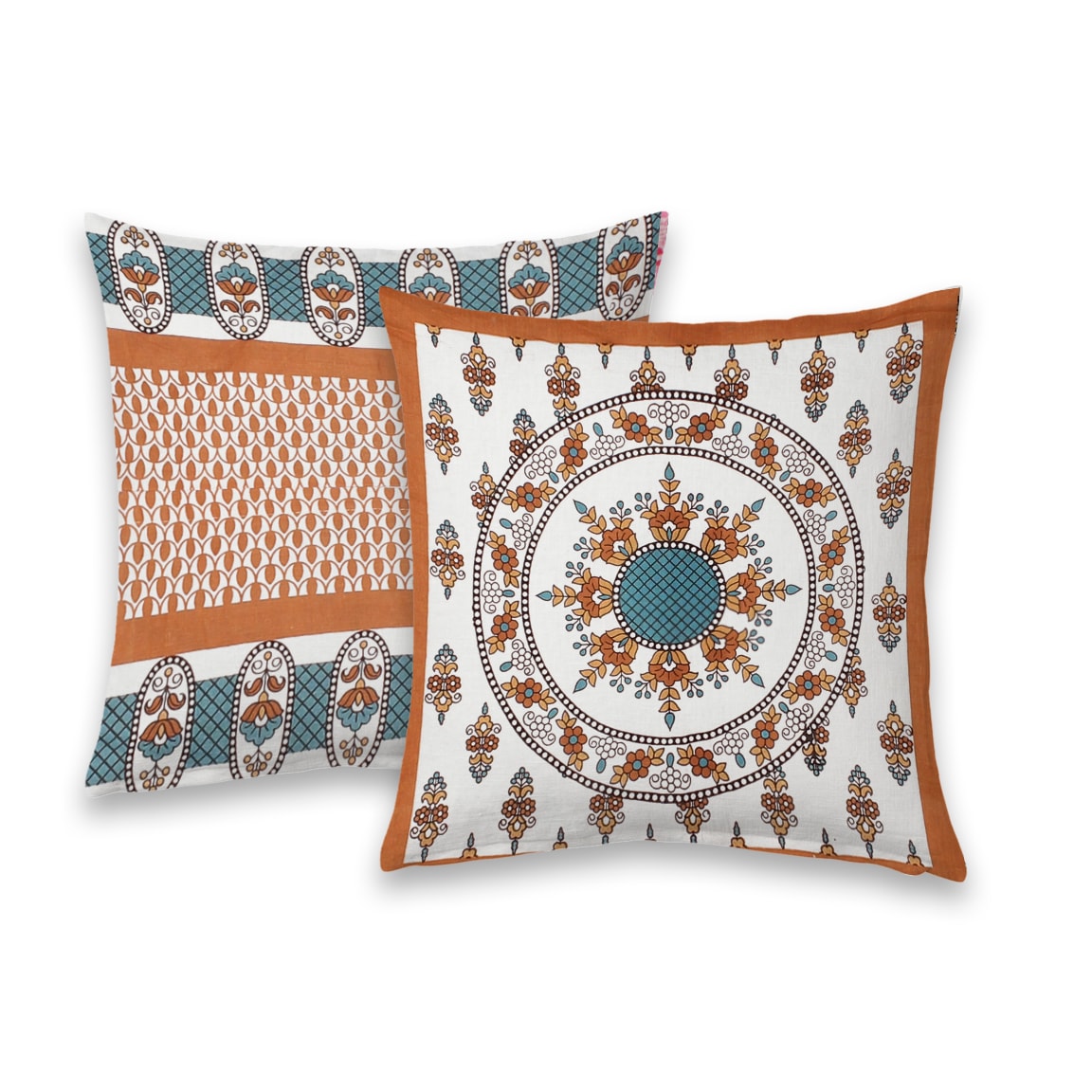 Diwan Set Cotton 6 Piece | Deewan Printed Bedsheet Sets for Living Room Hall (Set of 6Piece, 1-Bed Sheet | 2-Bolster Cover | 3-Cushion Cover