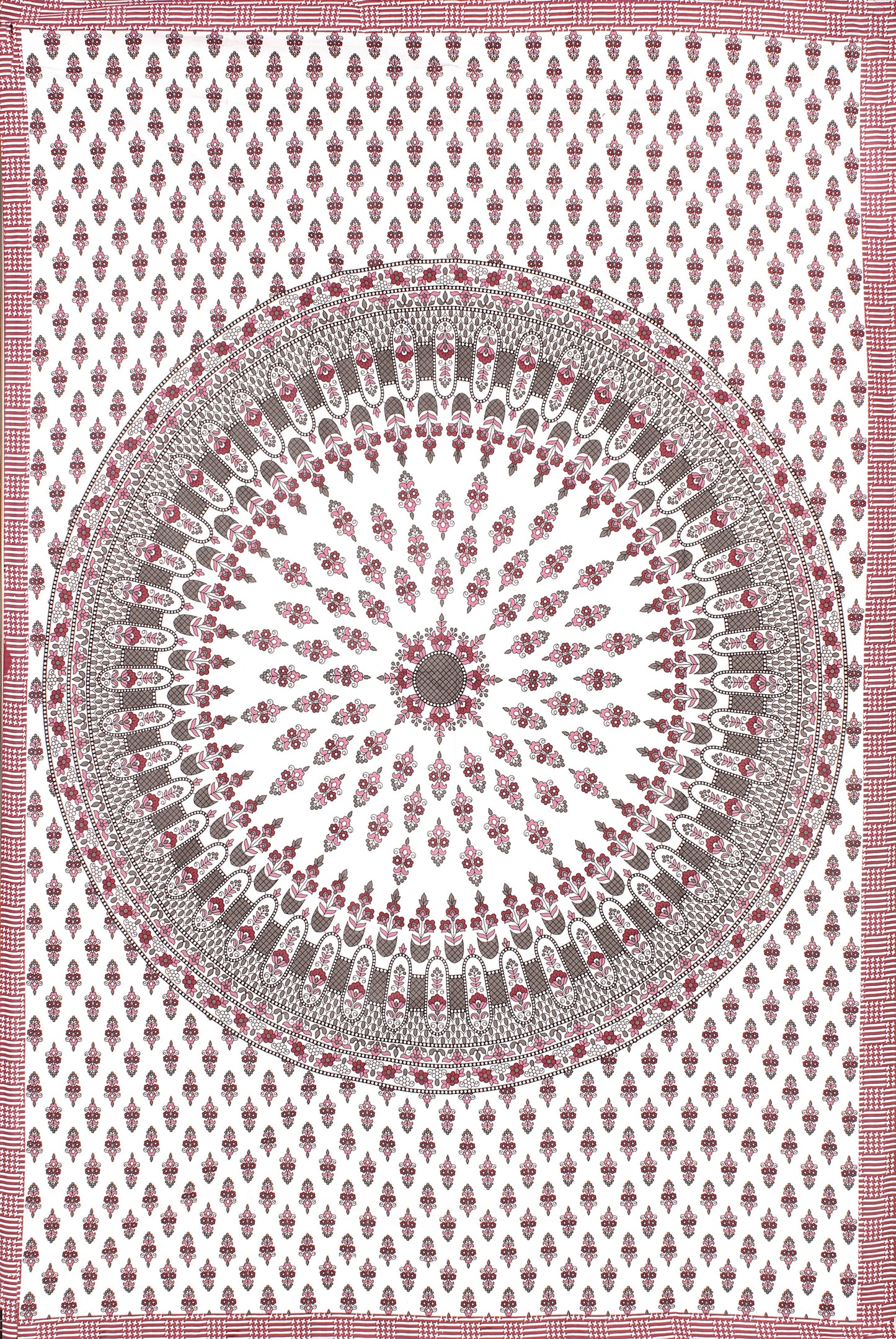 Diwan Set Cotton 6 Piece | Deewan Printed Bedsheet Sets for Living Room Hall (Set of 6Piece, 1-Bed Sheet | 2-Bolster Cover | 3-Cushion Cover