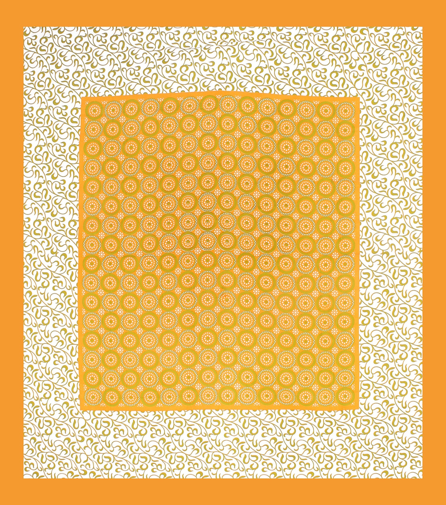 1 Cotton Floral Double Bedsheet (Yellow)