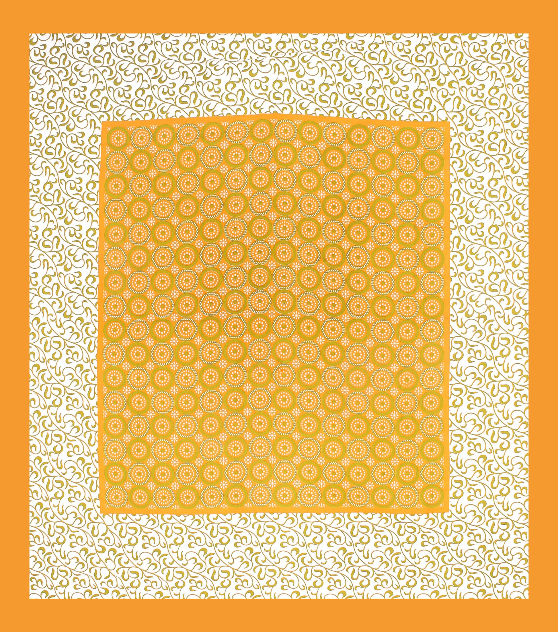 1 Cotton Floral Double Bedsheet (Yellow)