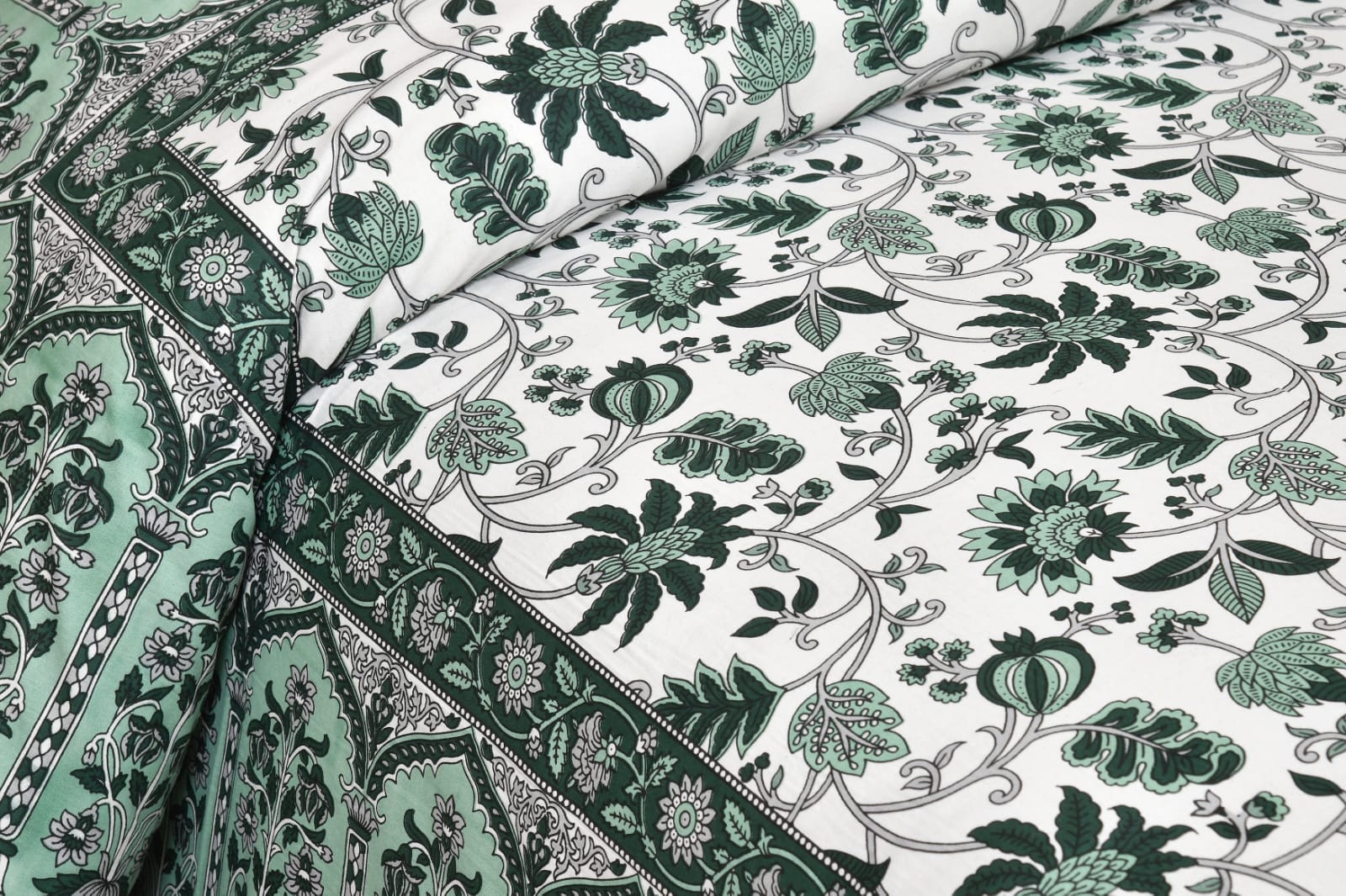 Rajasthan Royal Super Fine Cotton Block Print King Size Bedsheet