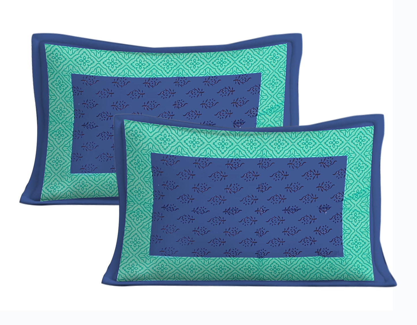 Jaipuri 100% Cotton 1 Traditional Double  Size Bedsheet with 2 Pillow Cover
