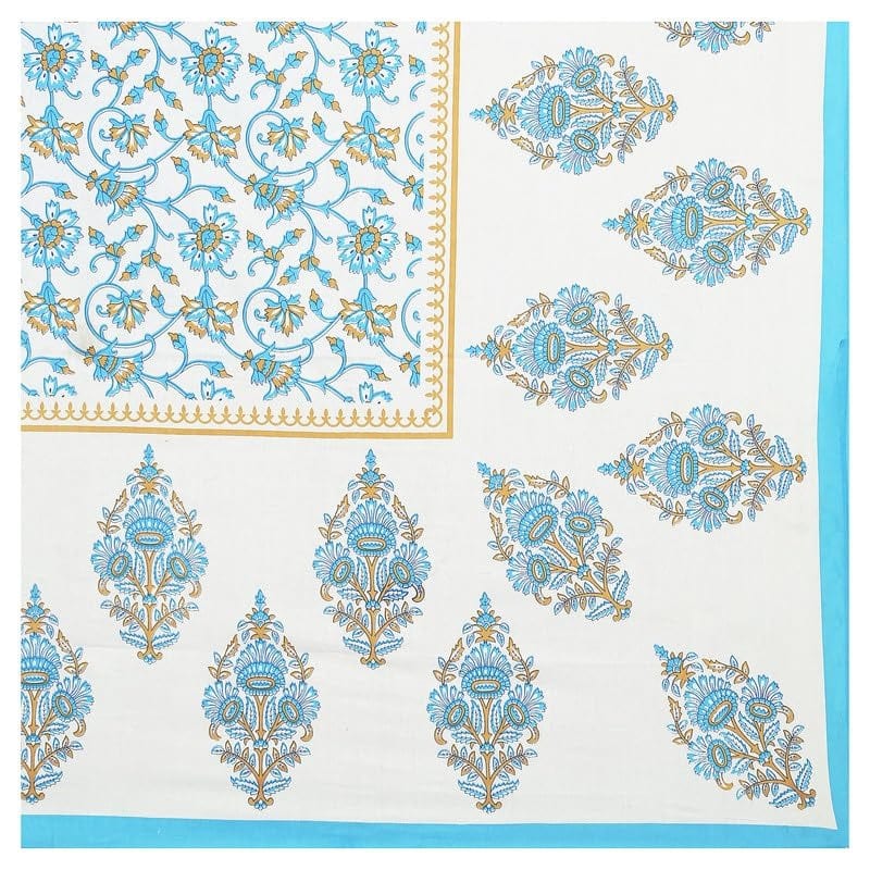 Jaipuri Prints Cotton Double Bedsheet (Green)