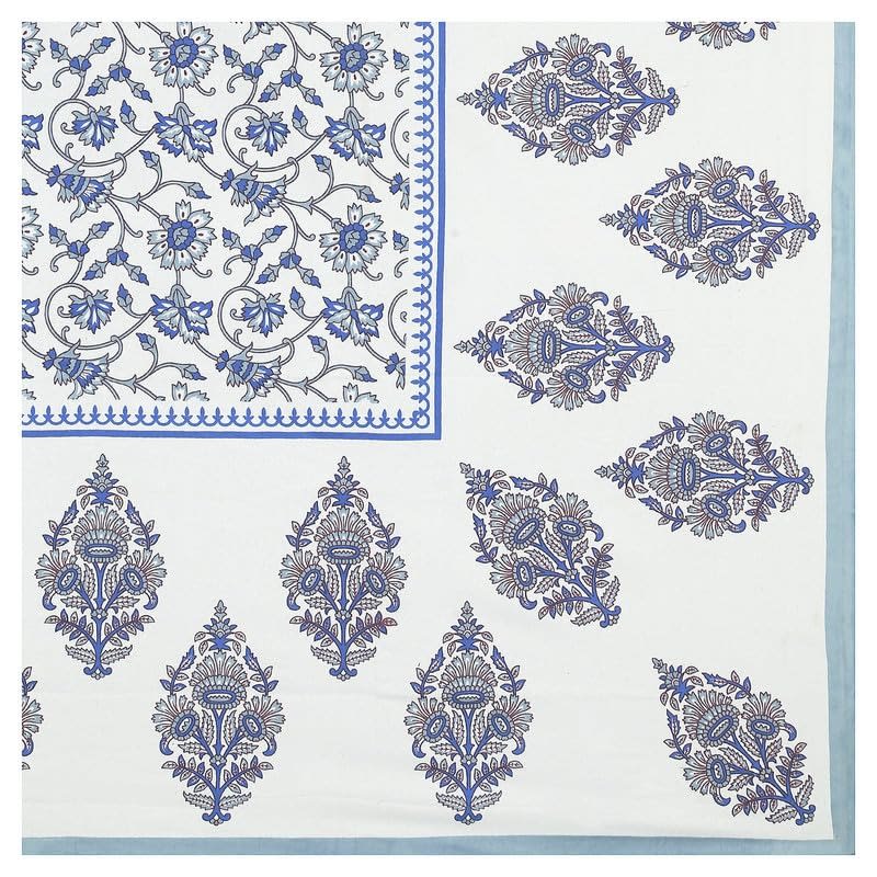 Jaipuri Prints Cotton Double Bedsheet  (Grey)