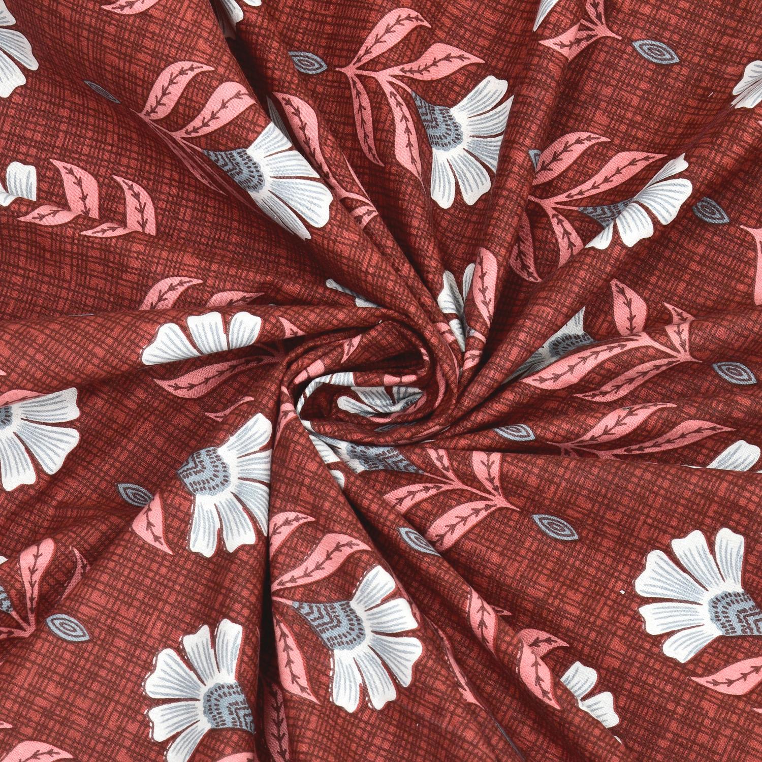 Jaipuri Prints Cotton Double Bedsheet with set of 2 Pillow Covers