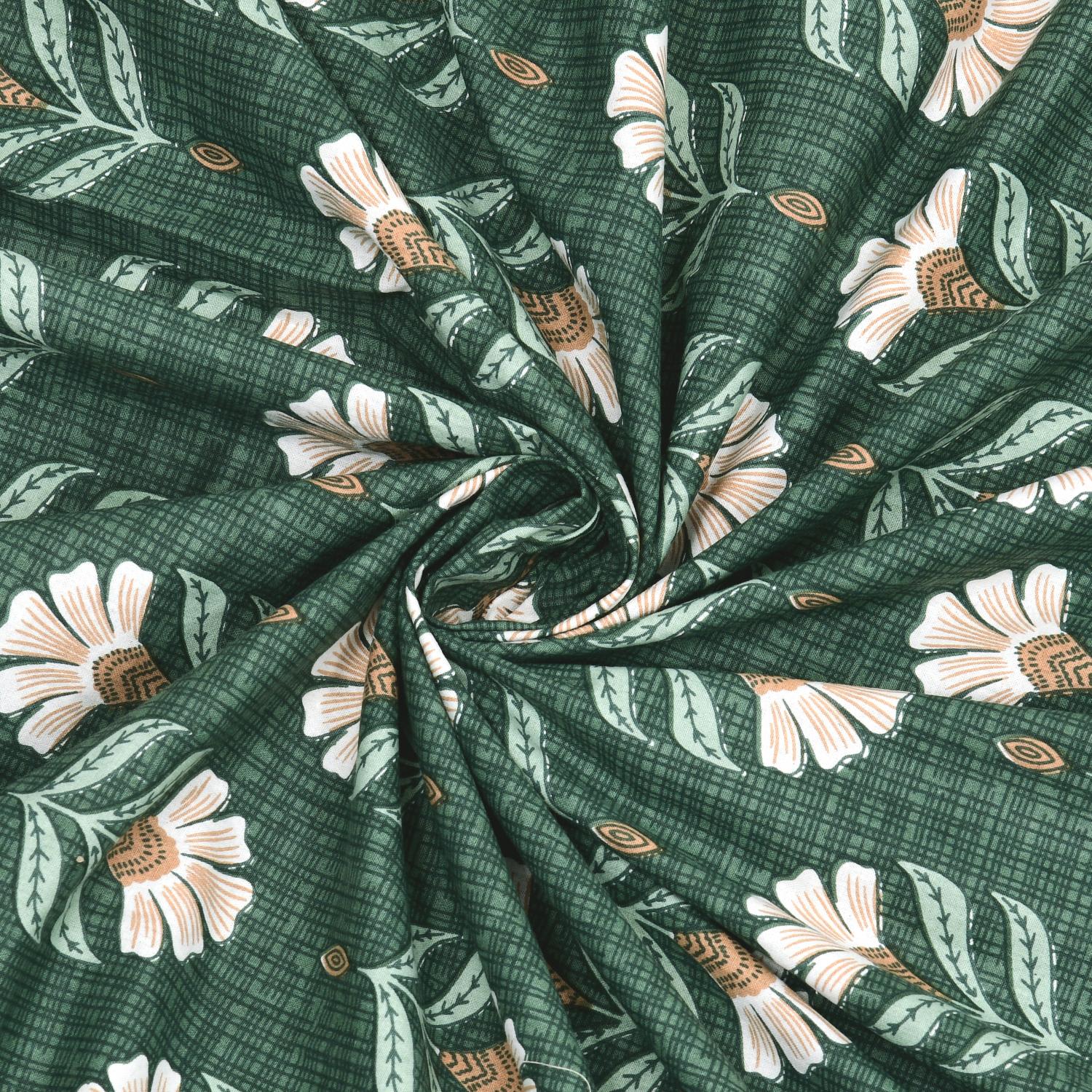 Jaipuri Prints Cotton Double Bedsheet with set of 2 Pillow Covers