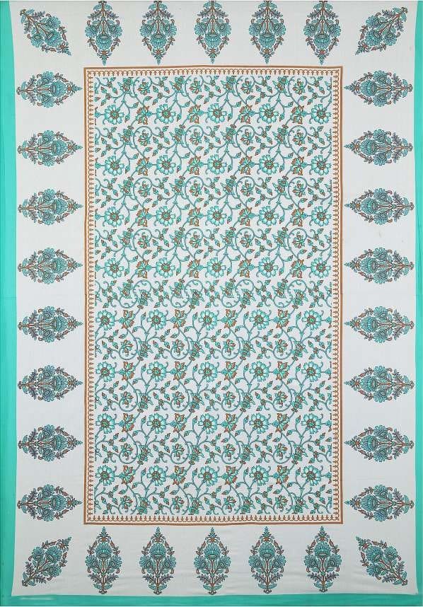 Jaipuri Prints Cotton Single Bedsheet With 1 Pillow Cover