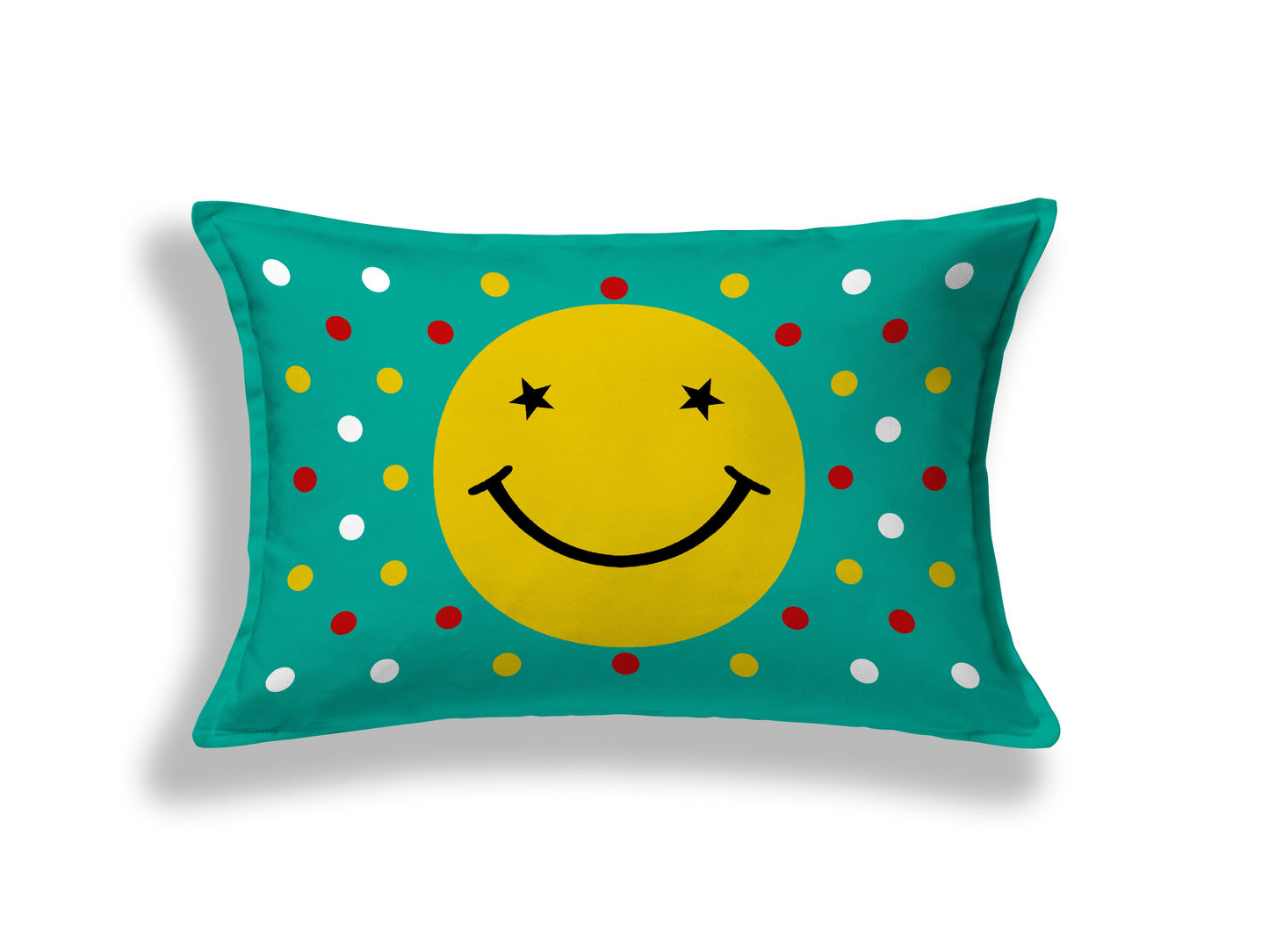 Jaipuri Smiley Prints  Cotton Single Bedsheet (Green)