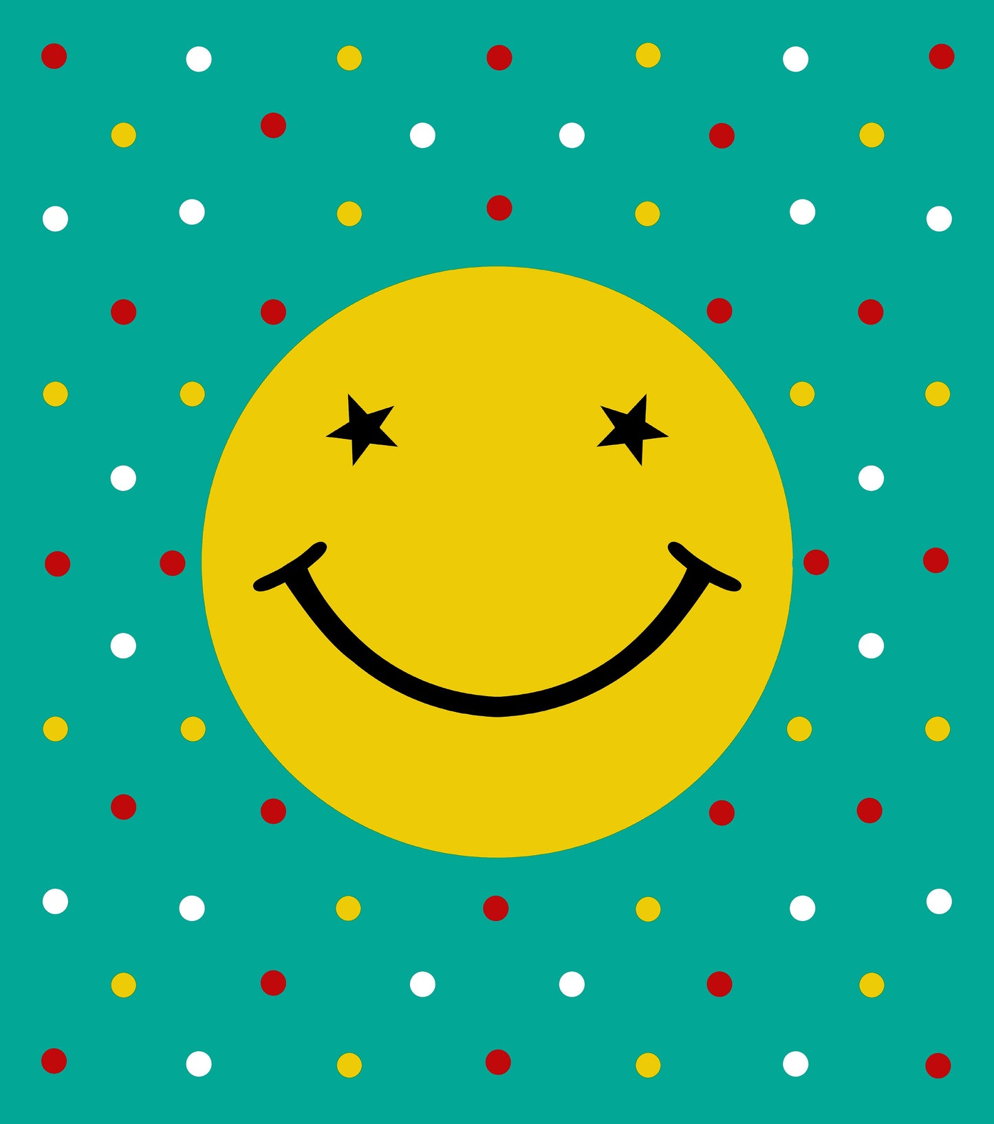 Jaipuri Smiley Prints  Cotton Single Bedsheet (Green)