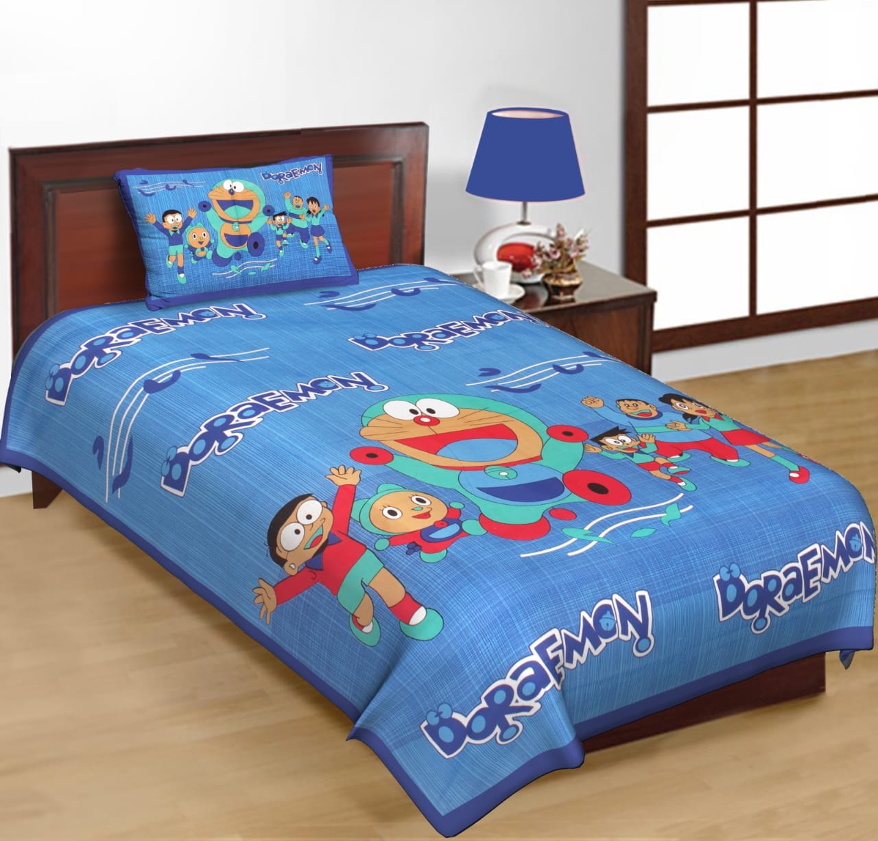 Jaipuri Prints Cotton Single Bedsheet (Multicolor)