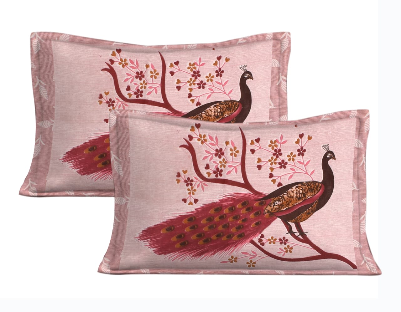 Jaipuri Prints Cotton Single Bedsheet (Multicolor)