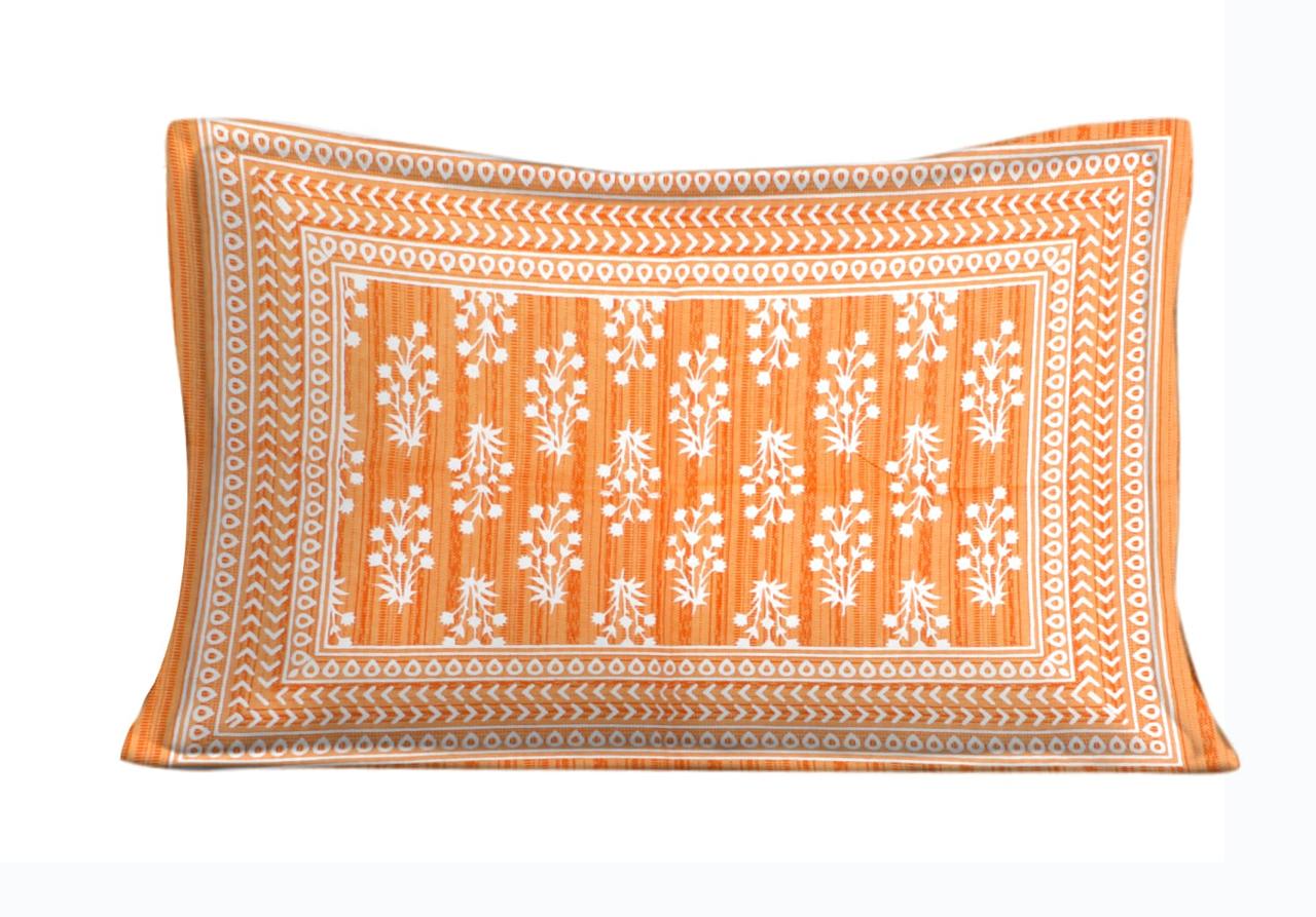 Jaipuri Prints Cotton Single Bedsheet (Multicolor)