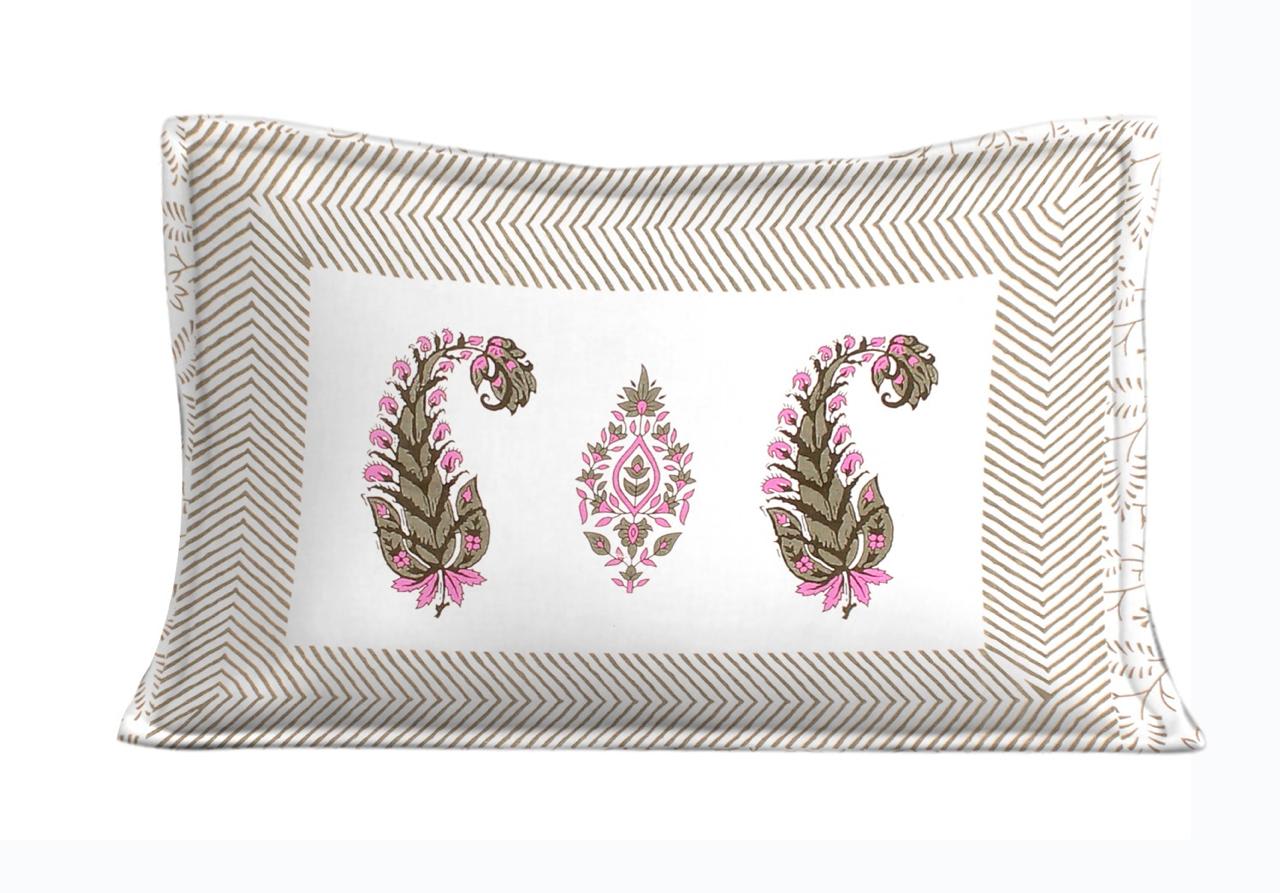 Jaipuri Prints Cotton Single Bedsheet (Multicolor)