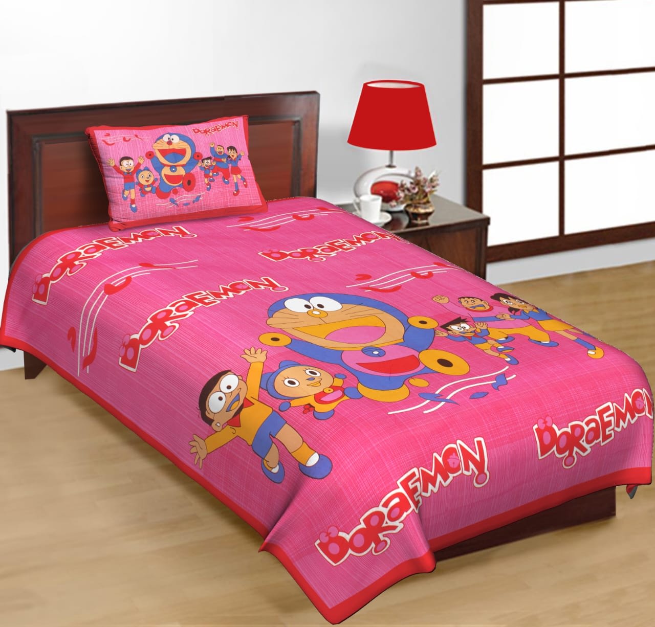 Jaipuri Prints Cotton Single Bedsheet (Multicolor)