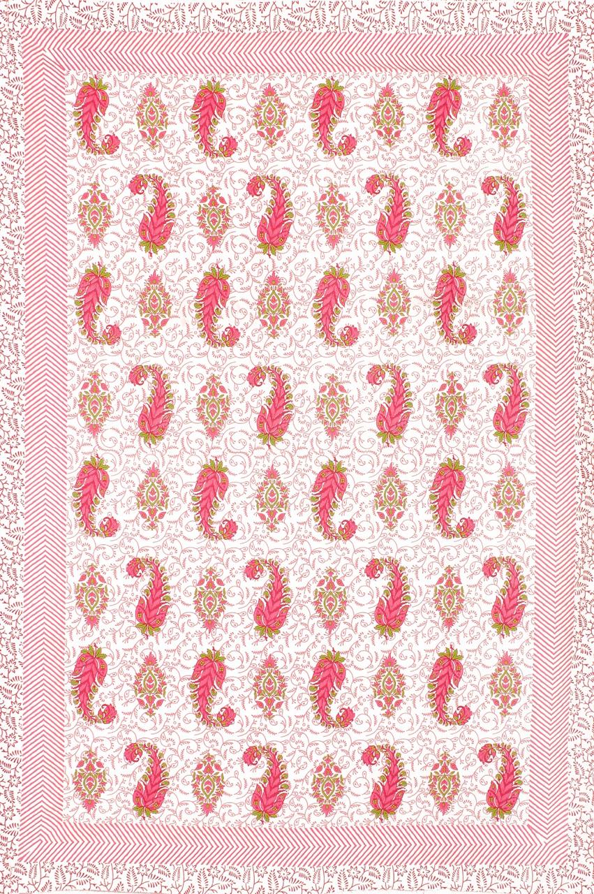 Jaipuri Prints Cotton Single Bedsheet (Multicolor)