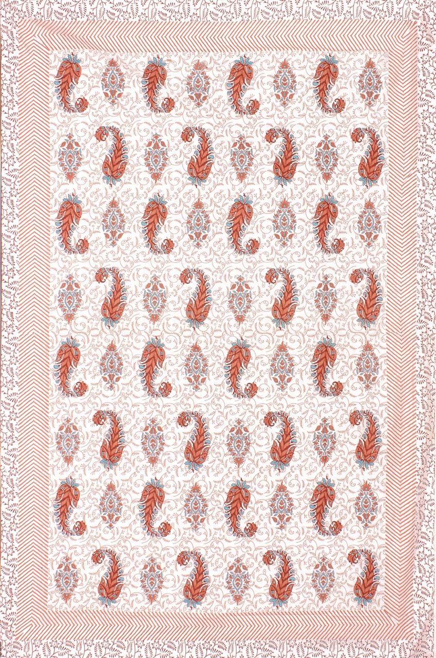 Jaipuri Prints Cotton Single Bedsheet (Multicolor)