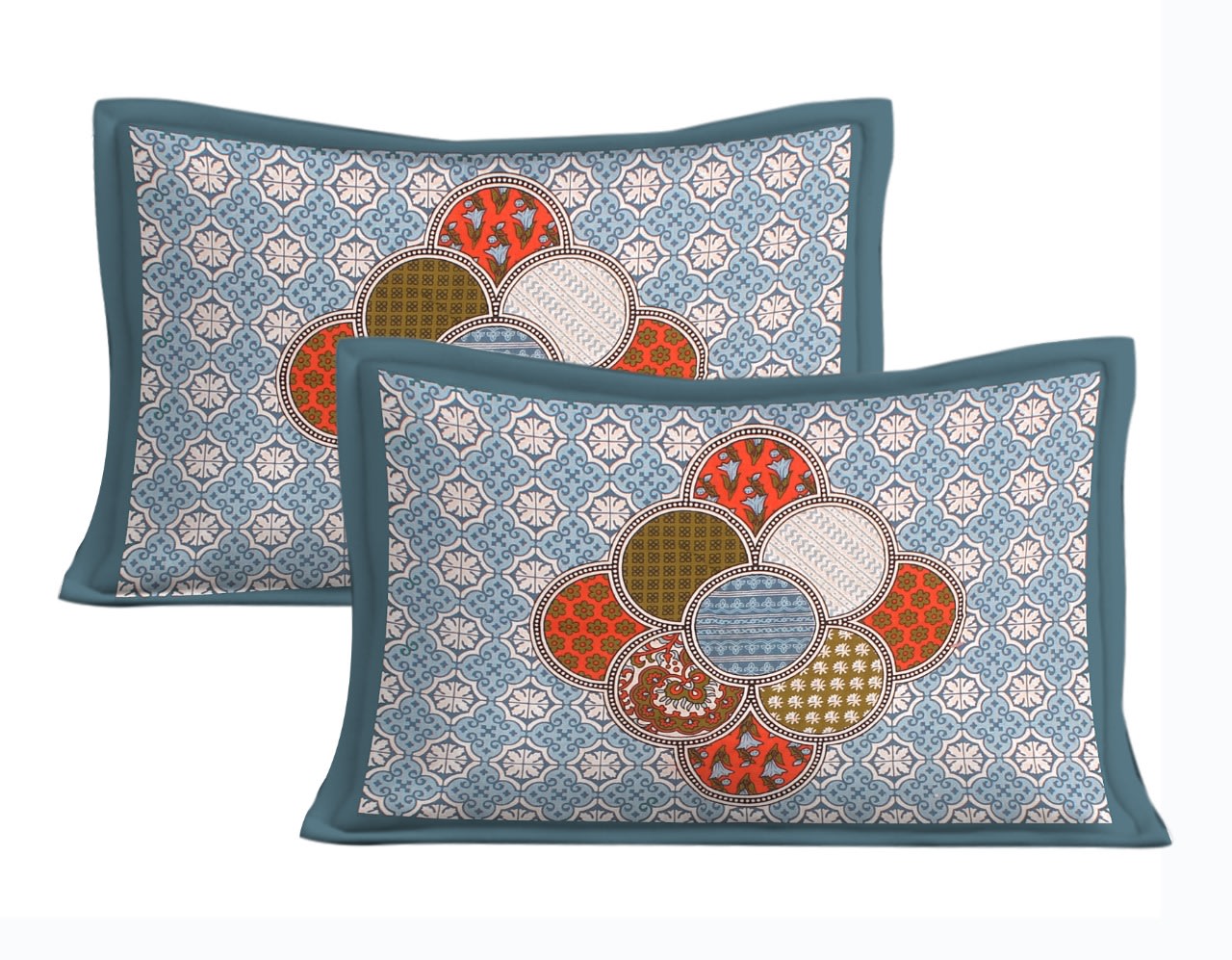 Jaipuri Prints Cotton Single Bedsheet (Multicolor)