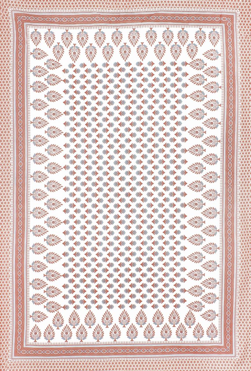 Jaipuri Prints Cotton Single Bedsheet (Multicolor)