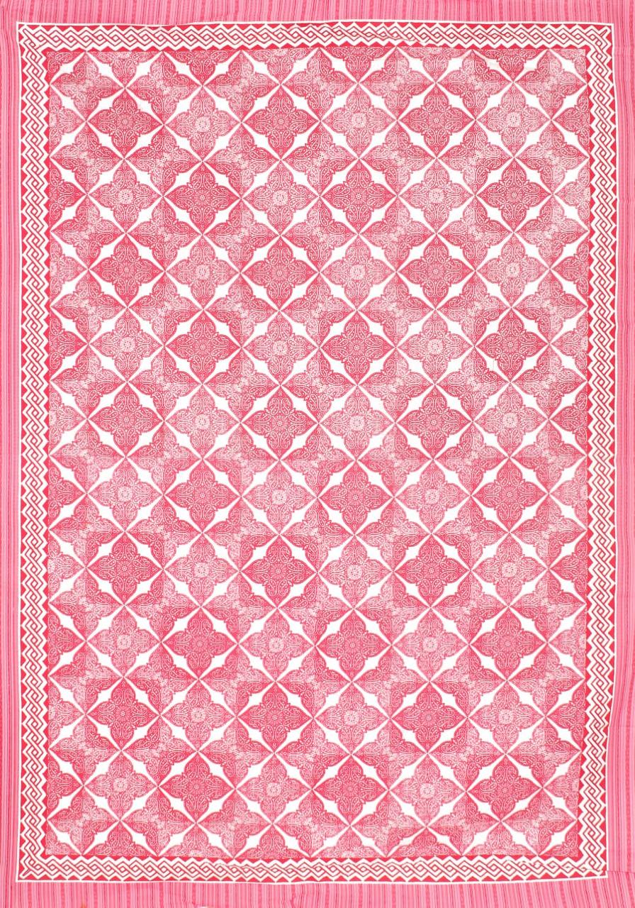 Jaipuri Prints Cotton Single Bedsheet (Multicolor)