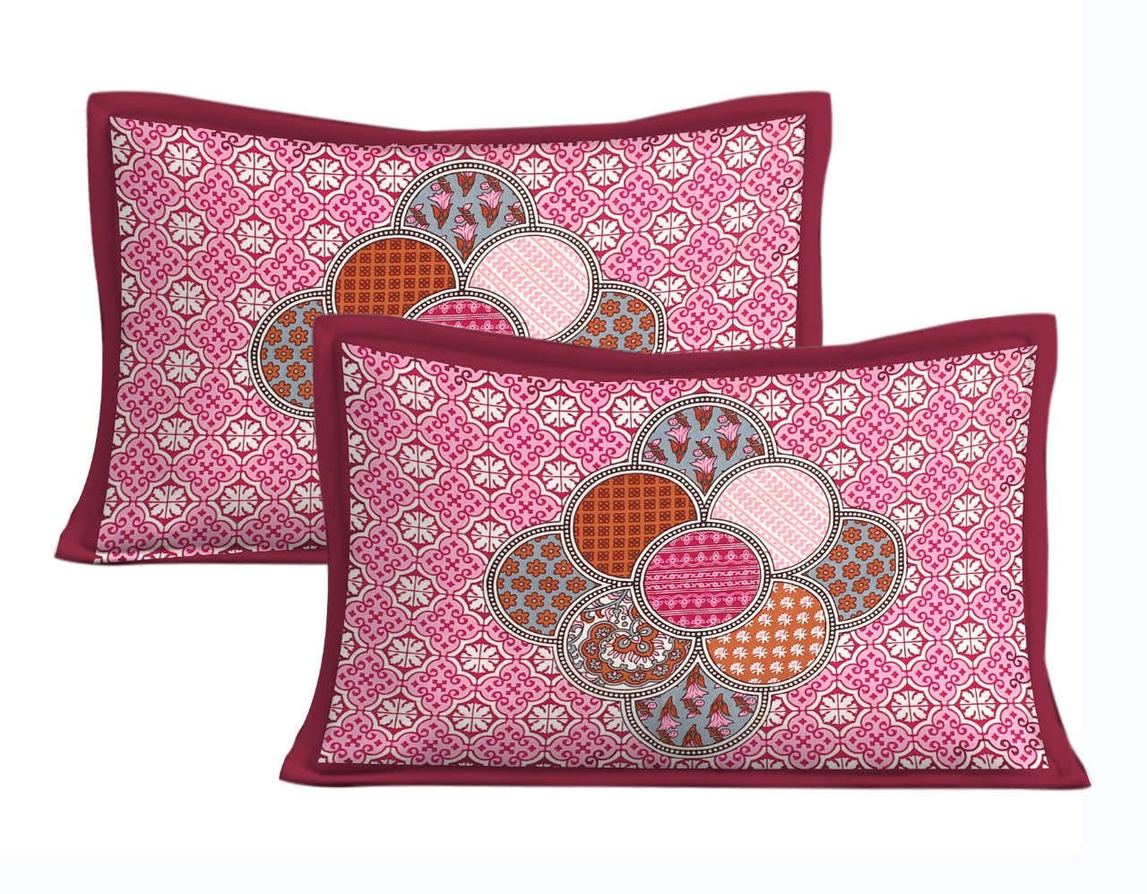 Jaipuri Prints Cotton Single Bedsheet (Multicolor)