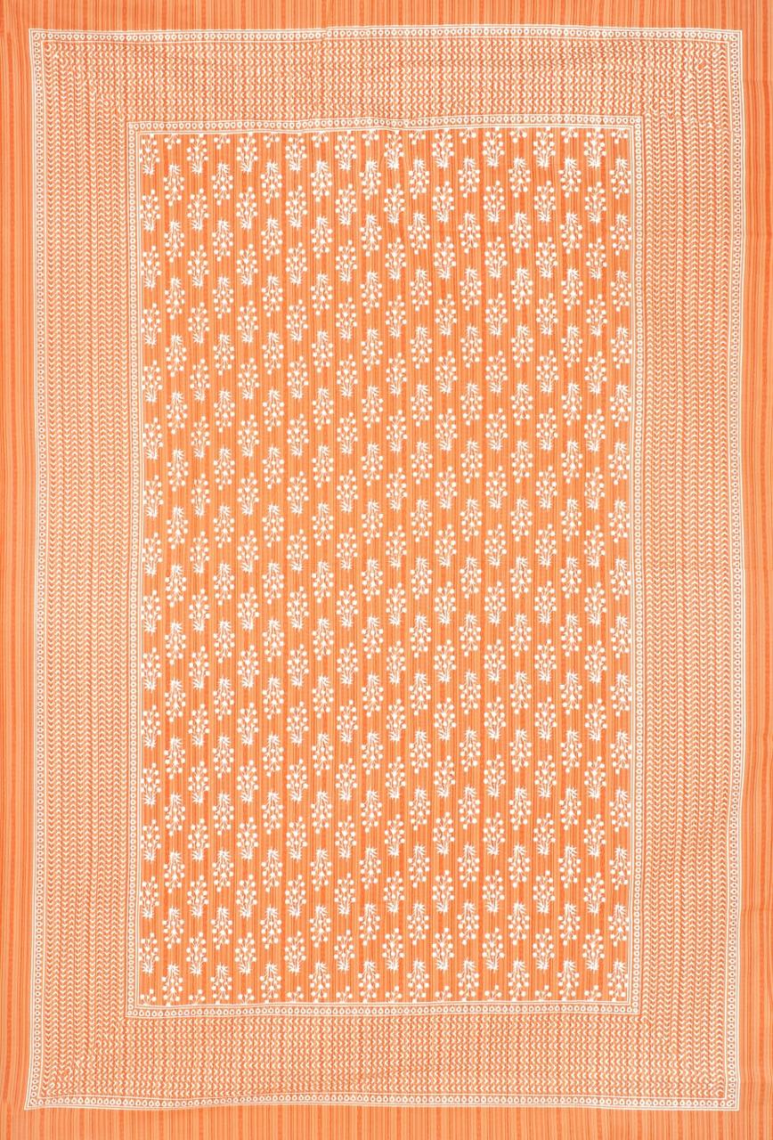 Jaipuri Prints Cotton Single Bedsheet (Multicolor)