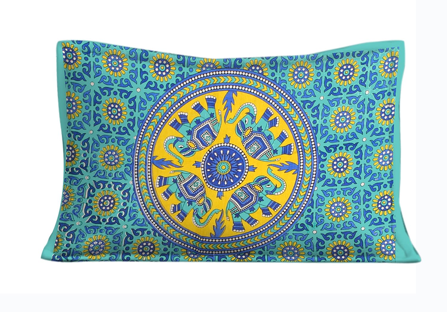 Jaipuri Prints Cotton Single Bedsheet with 1 pillow cover