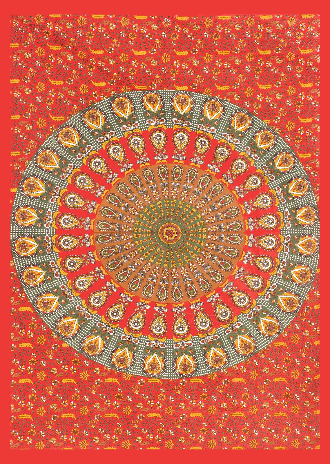 Jaipuri Prints Cotton Single Bedsheet with 1 pillow cover