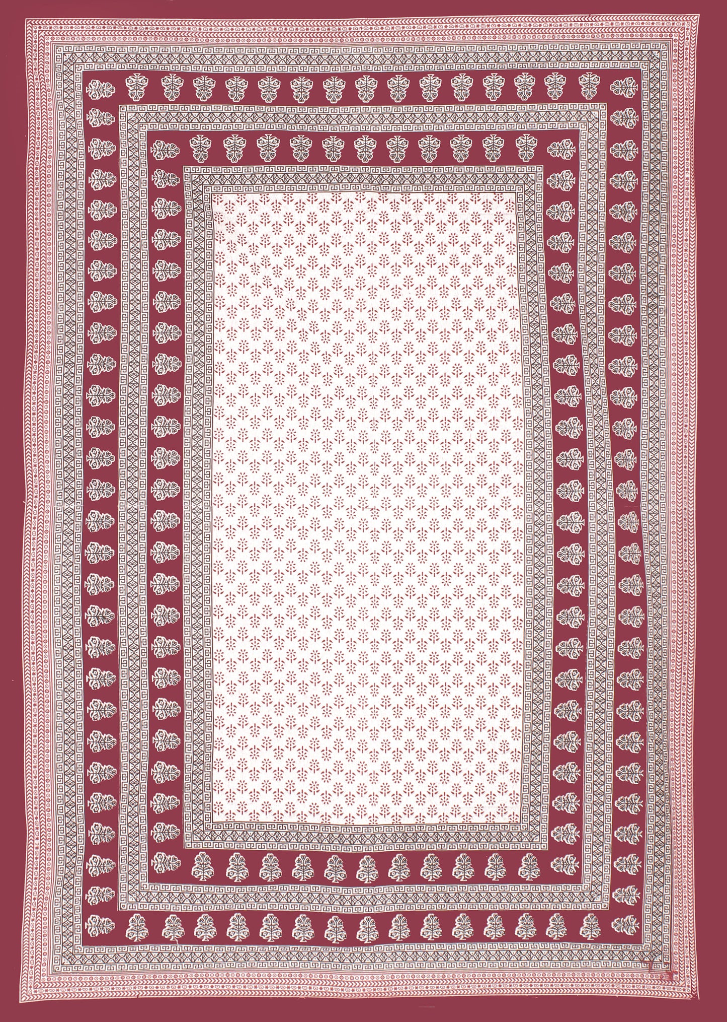 Jaipuri Prints Cotton Single Bedsheet with 1 pillow cover