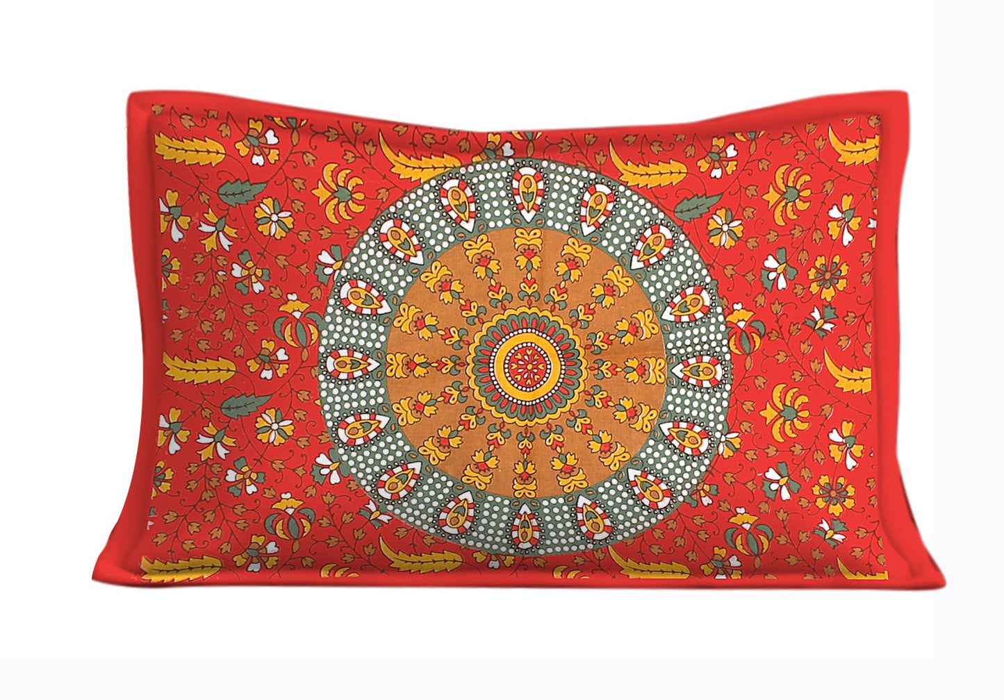 Jaipuri Prints Cotton Single Bedsheet with 1 pillow cover