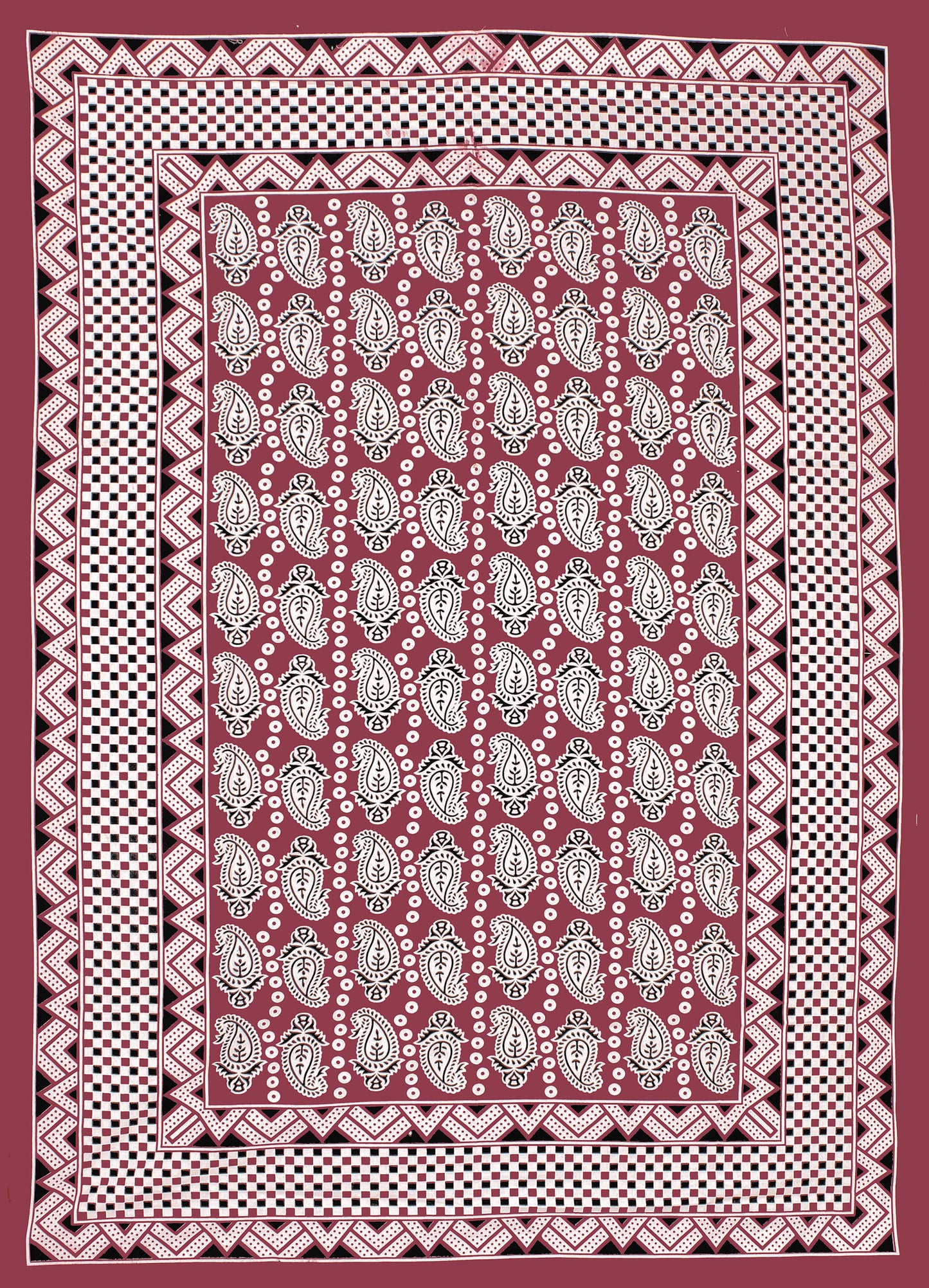 Jaipuri Prints Cotton Single Bedsheet with 1 pillow cover