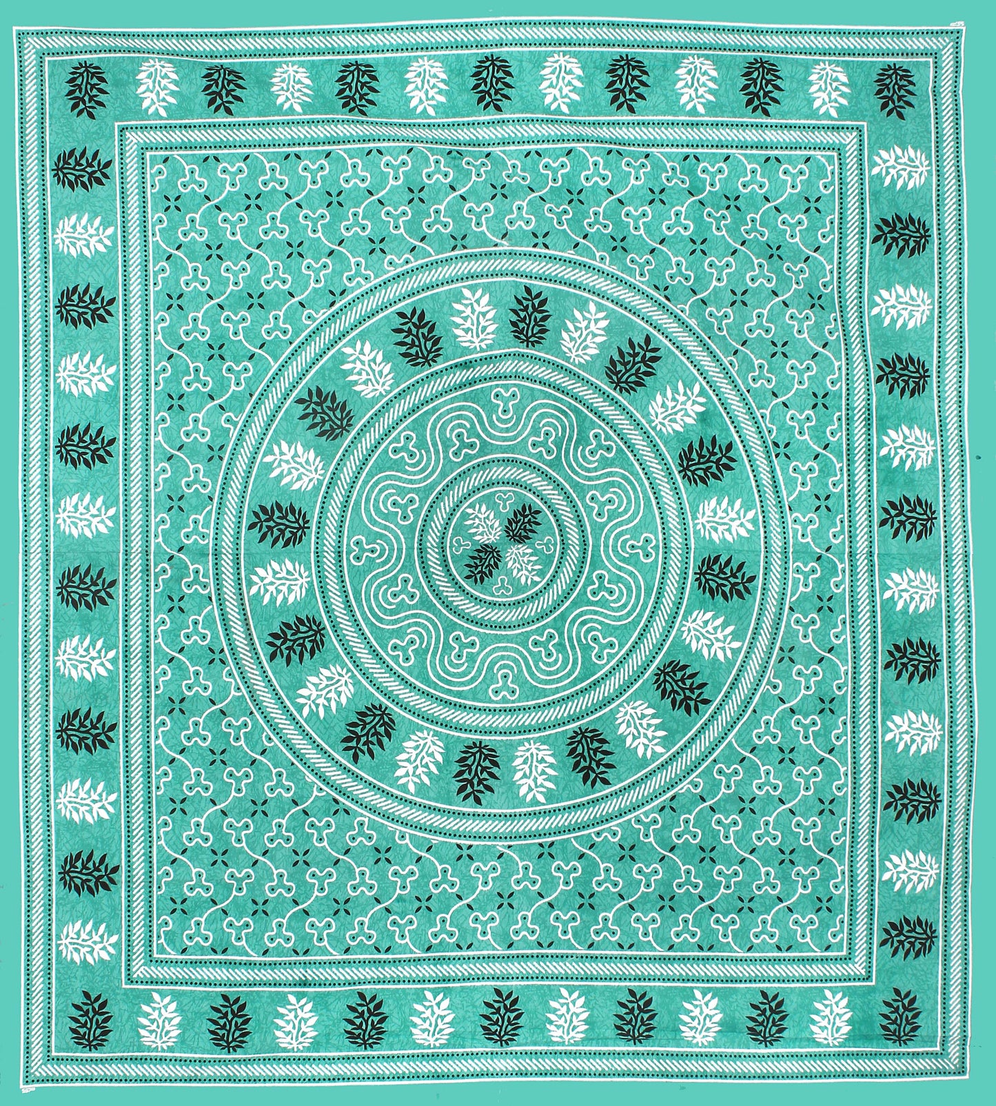 Jaipuri Traditional Double Bed Bedsheet with 2 Pillow Covers