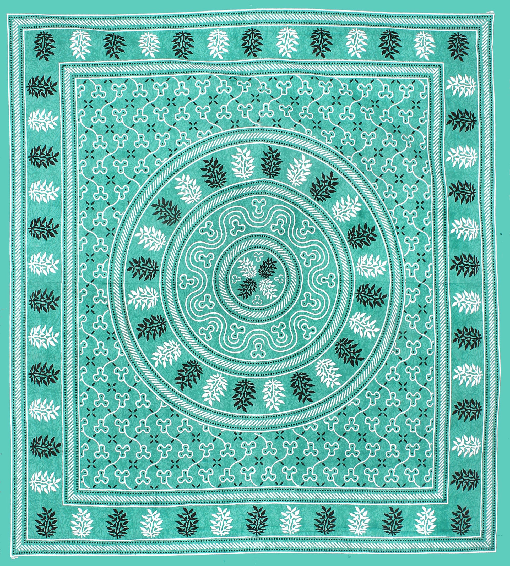 Jaipuri Traditional Double Bed Bedsheet with 2 Pillow Covers