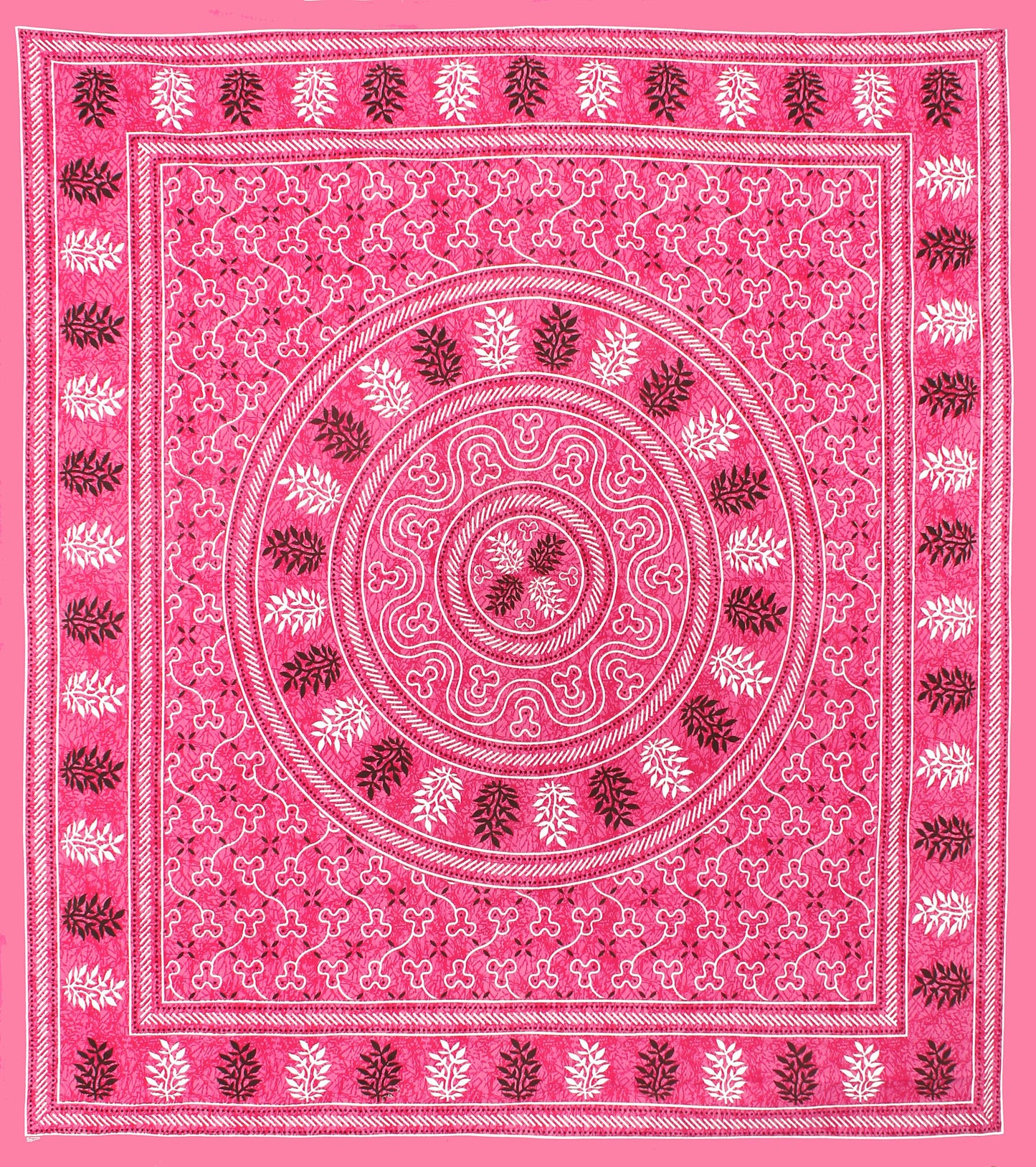 Jaipuri Traditional Double Bed Bedsheet with 2 Pillow Covers