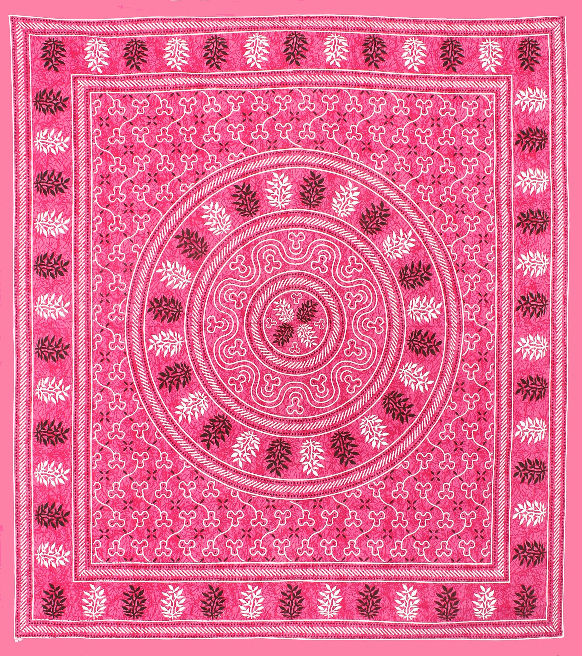 Jaipuri Traditional Double Bed Bedsheet with 2 Pillow Covers