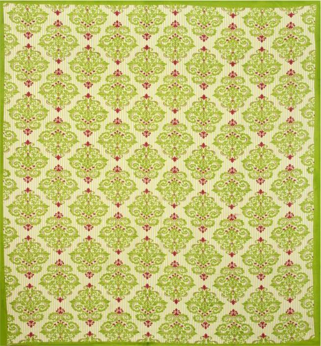 Jaipuri Prints Cotton Double Bedsheet (Green)