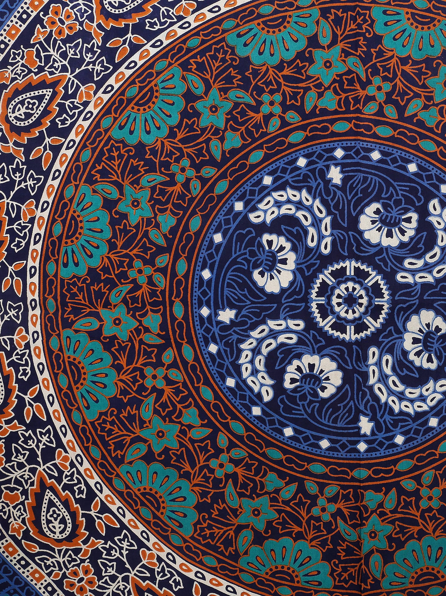 100% Cotton Printed King Bedsheet ( Orange)