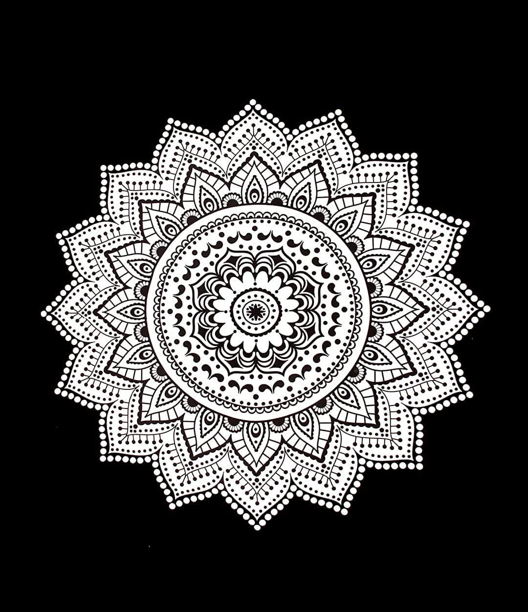 Jaipuri Prints Cotton 100% King Bedsheet (Black)