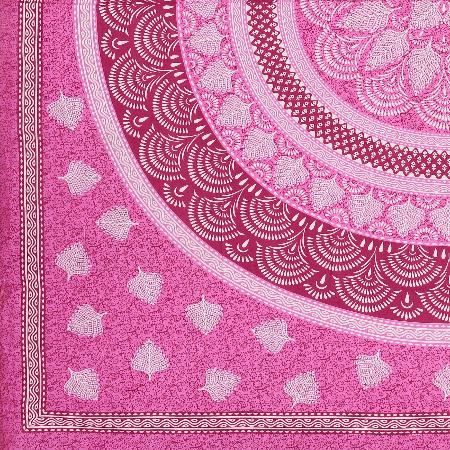 Pure Cotton Floral Bedsheet For Double Bed For Your Living Room With 2 Pillow Cover