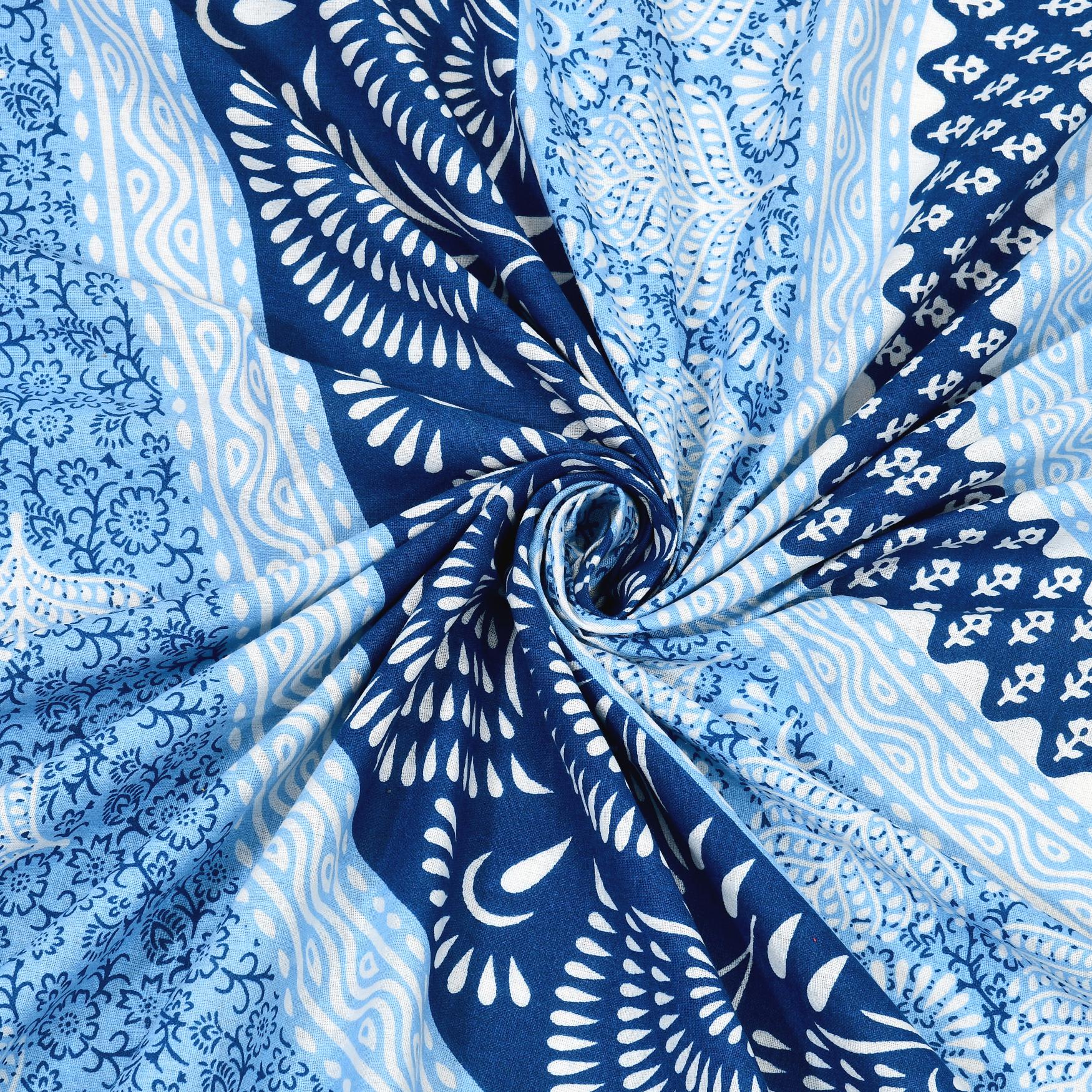 Pure Cotton Floral Bedsheet For Double Bed For Your Living Room With 2 Pillow Cover