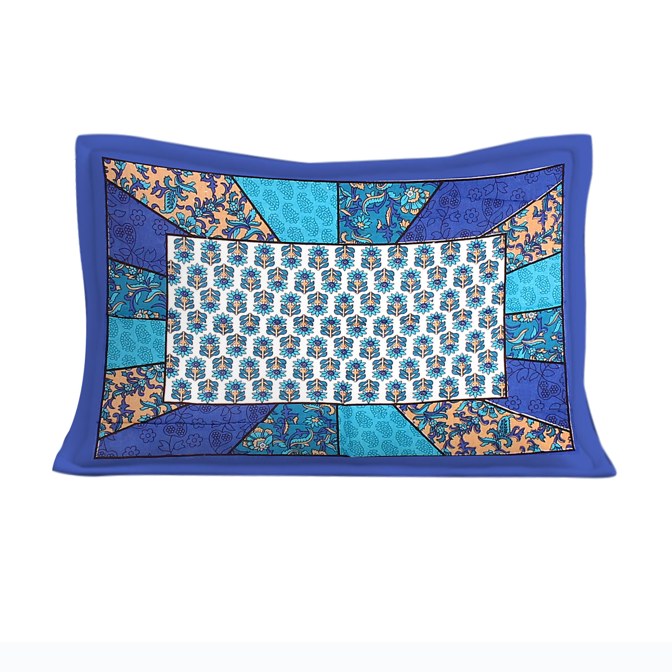 100% Cotton Printed Single Bedsheet (Blue)