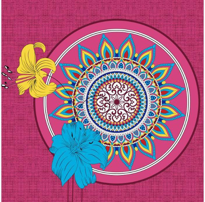 Jaipuri Prints Cotton Double Bedsheet (Pink)