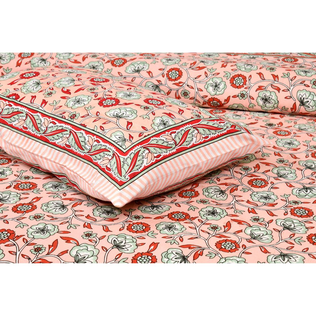 Rajasthan Royal Super Fine Cotton Block Print King Size Bedsheet