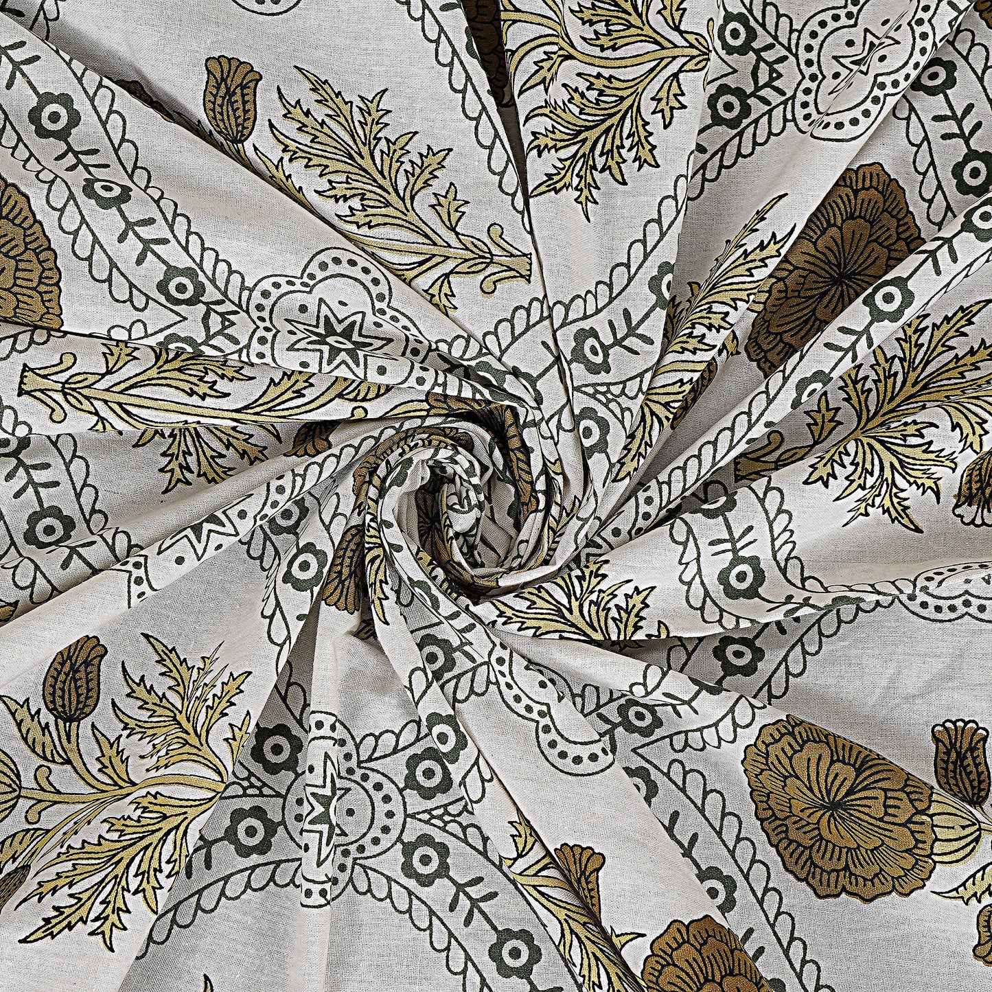 Rajasthan Royal Super Fine Cotton Block Print King Size Bedsheet