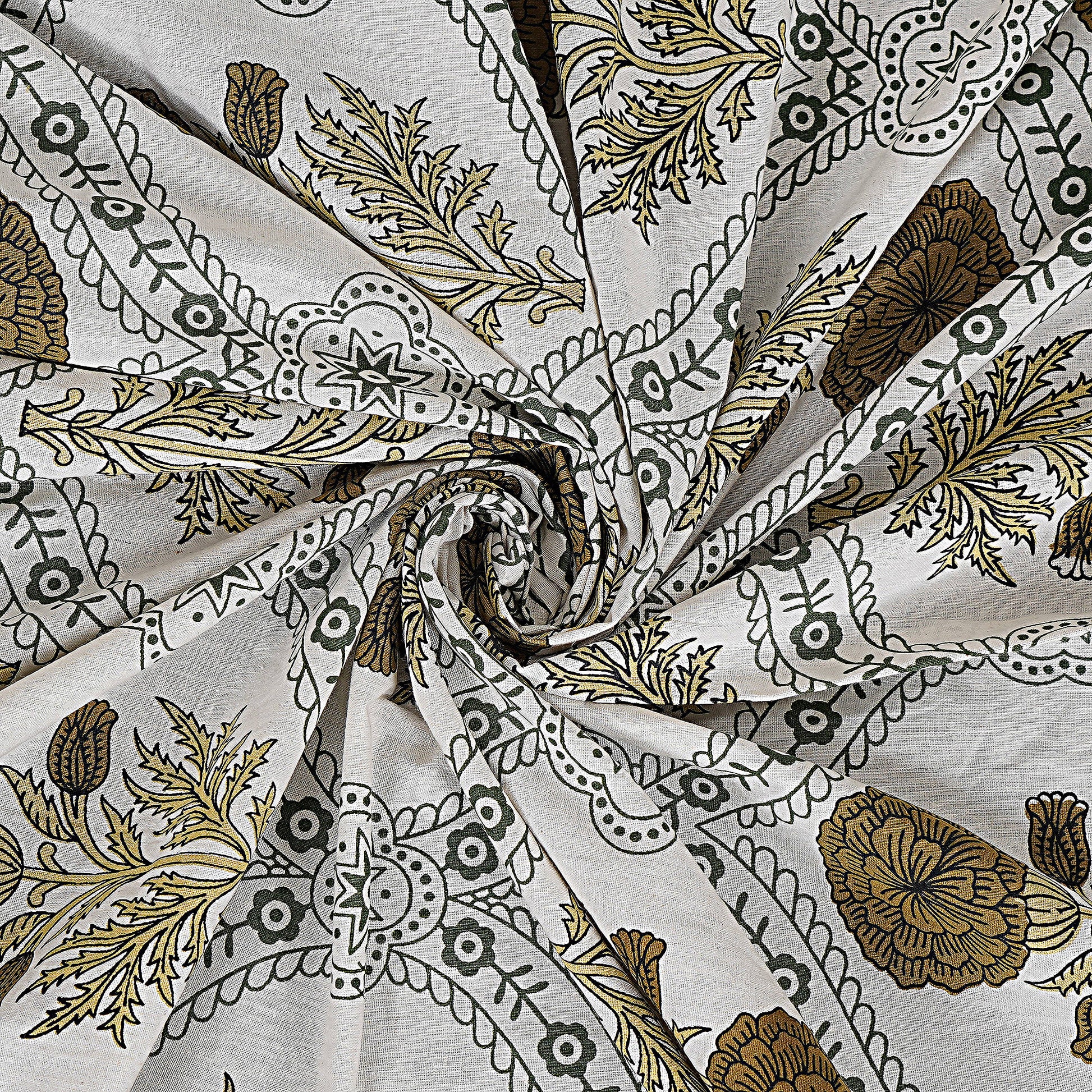 Rajasthan Royal Super Fine Cotton Block Print King Size Bedsheet
