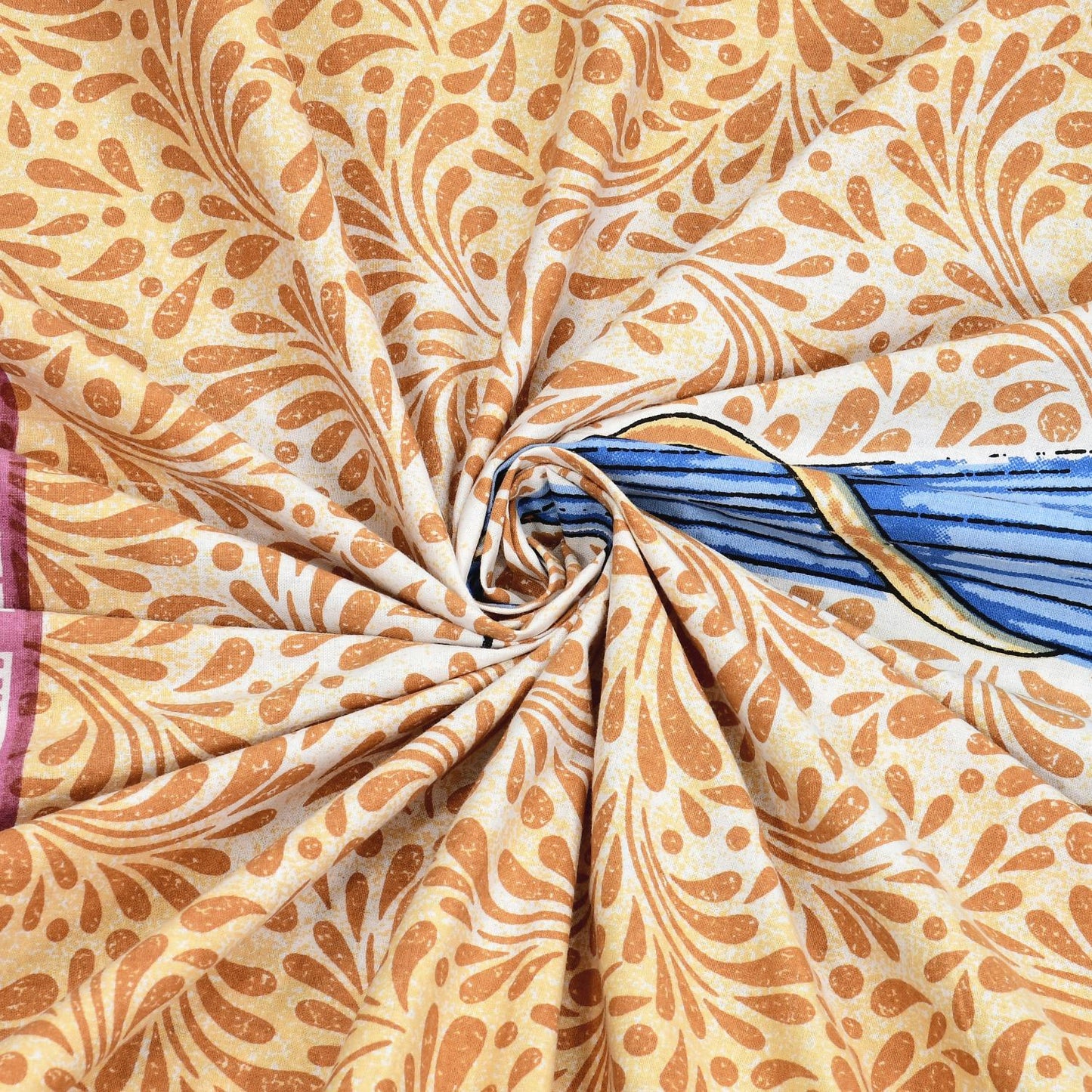 Rajasthan Royal Super Fine Cotton Block Print King Size Bedsheet
